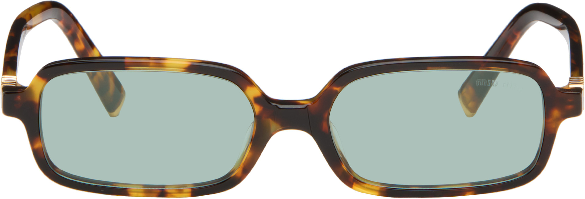 Miu Miu Eyewear: ブラウン 'Miu Regard' サングラス | SSENSE 日本