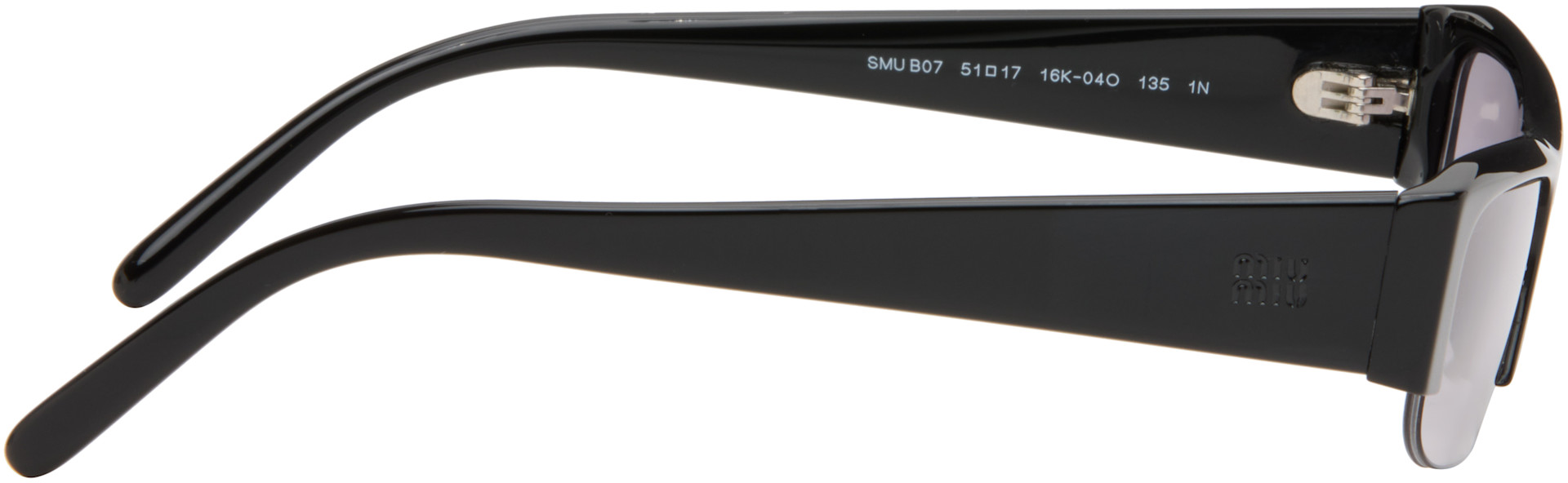 Miu Miu Eyewear: ブラック Vedette サングラス | SSENSE 日本