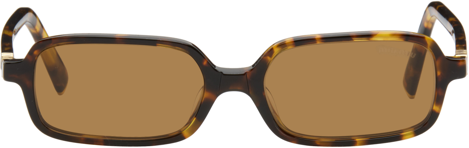 Miu Miu Eyewear: Brown Miu Regard Sunglasses | SSENSE Canada