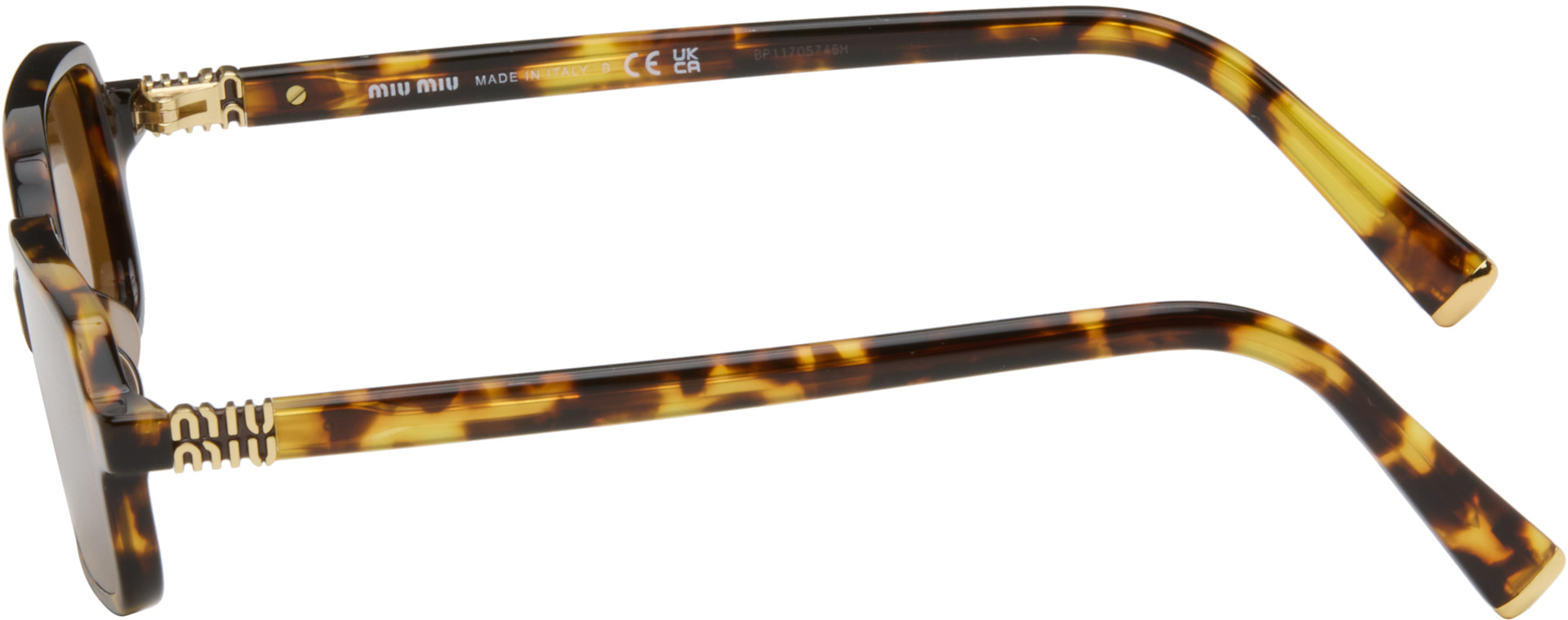 Miu Miu Eyewear: Brown Miu Regard Sunglasses | SSENSE
