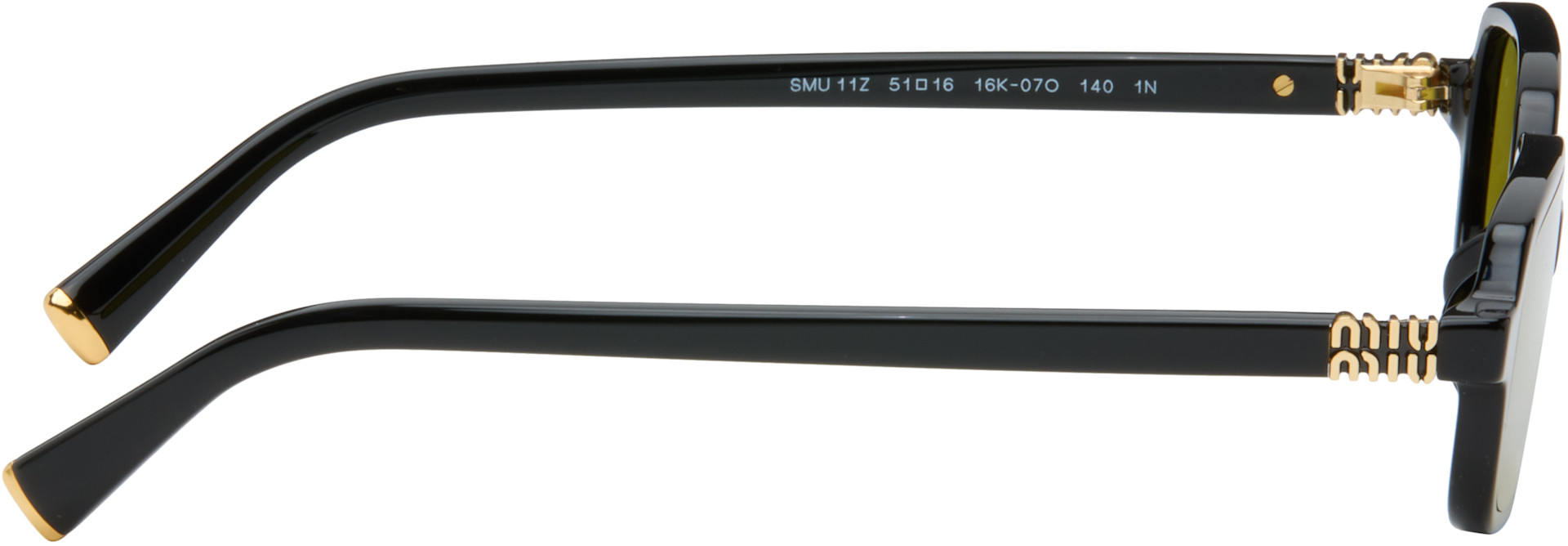 Miu Miu サングラス Miu Regard Miu Miu Eyewear: Black Miu Regard Sunglasses | SSENSE