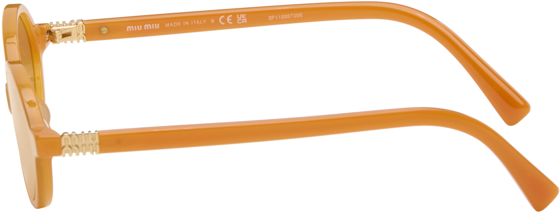 Miu Miu Eyewear: オレンジ Miu Regard サングラス | SSENSE 日本