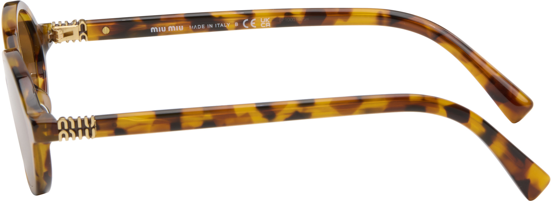 Miu Miu Eyewear: Brown Miu Regard Sunglasses | SSENSE