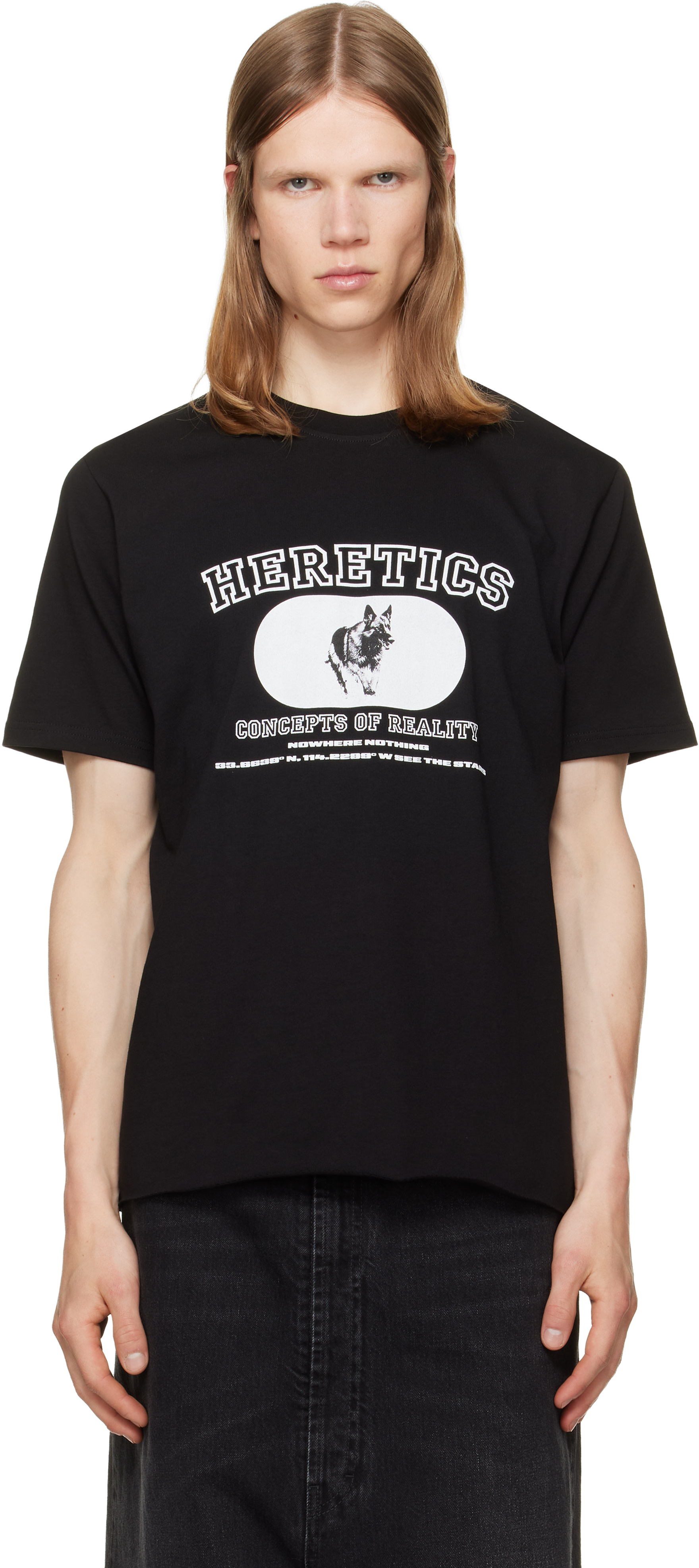 JKEEFER: Black 'Concepts of Reality' T-shirt | SSENSE Canada
