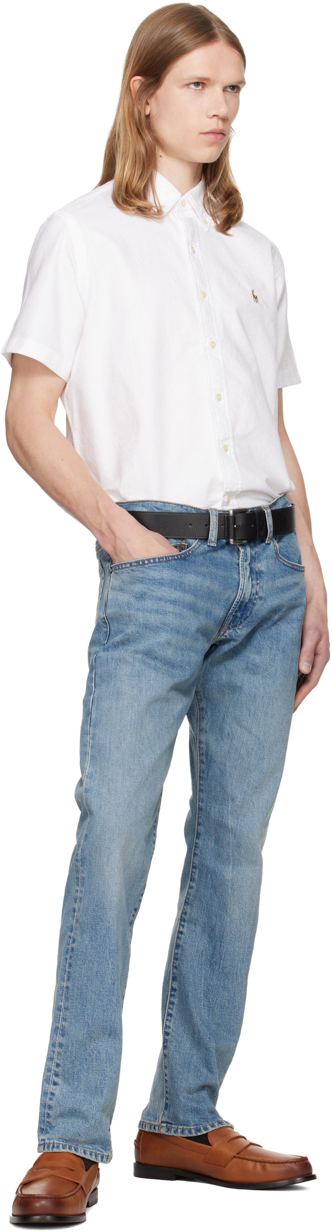 POLO RALPH LAUREN ブラック・ベルト Polo Ralph Lauren: Black Pebbled Leather Belt | SSENSE