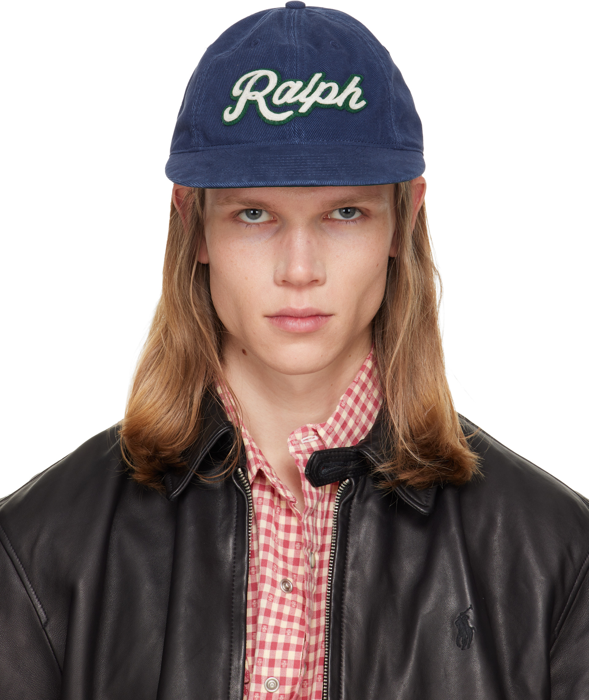 Polo Ralph Lauren: ネイビー 'The Ralph Logo' ツイル ベースボール