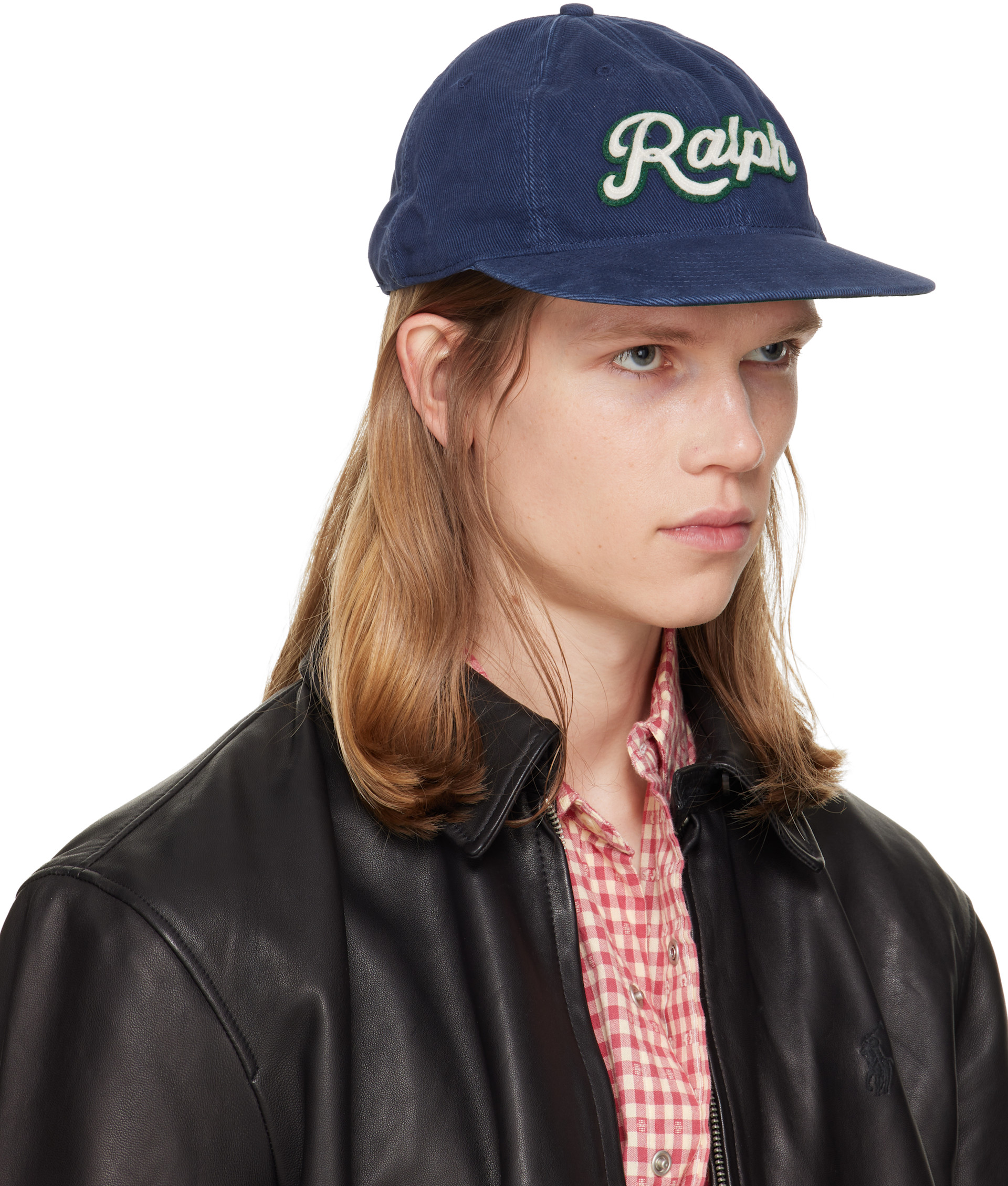 Polo Ralph Lauren: ネイビー 'The Ralph Logo' ツイル ベースボール