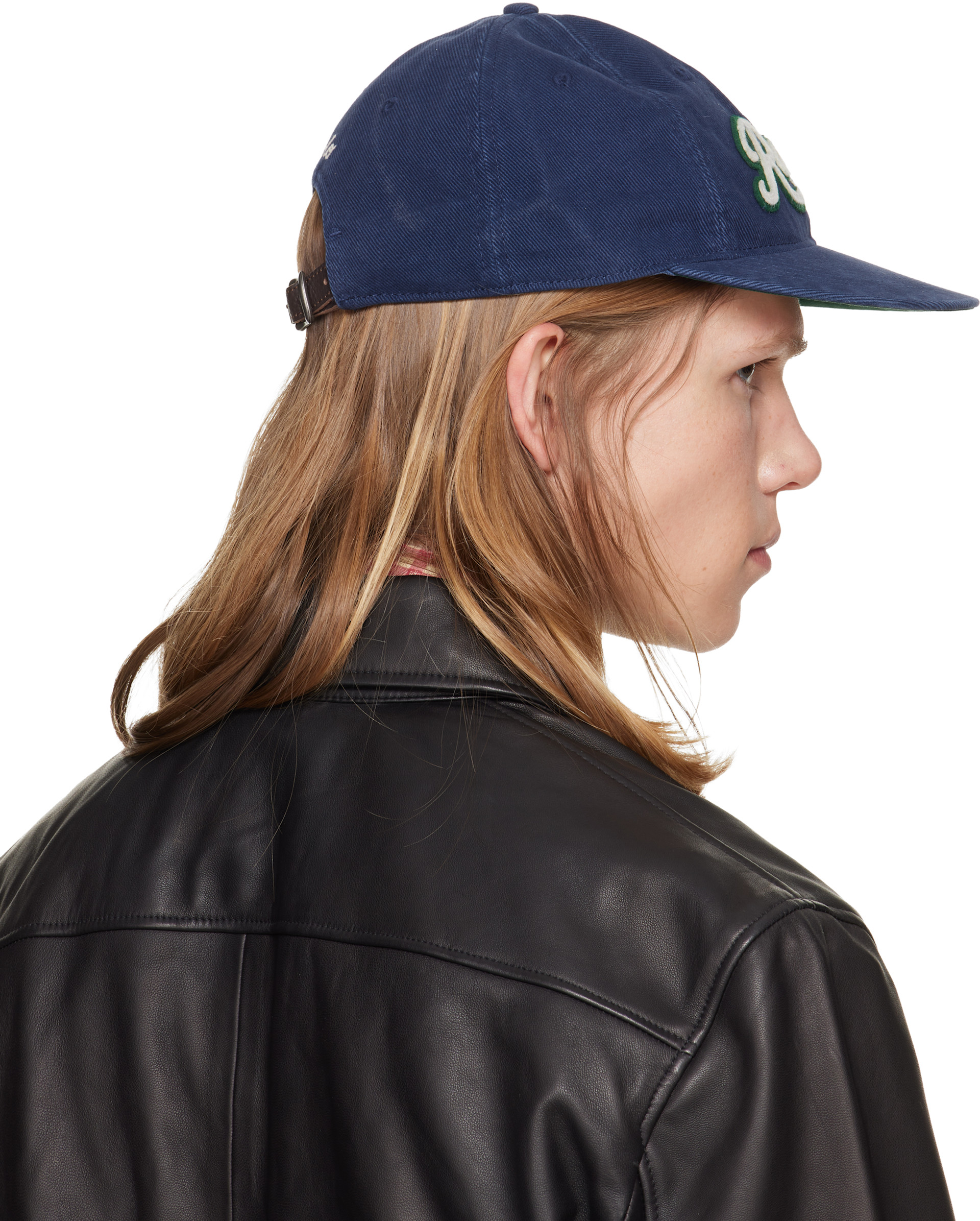 Polo Ralph Lauren: ネイビー 'The Ralph Logo' ツイル ベースボール