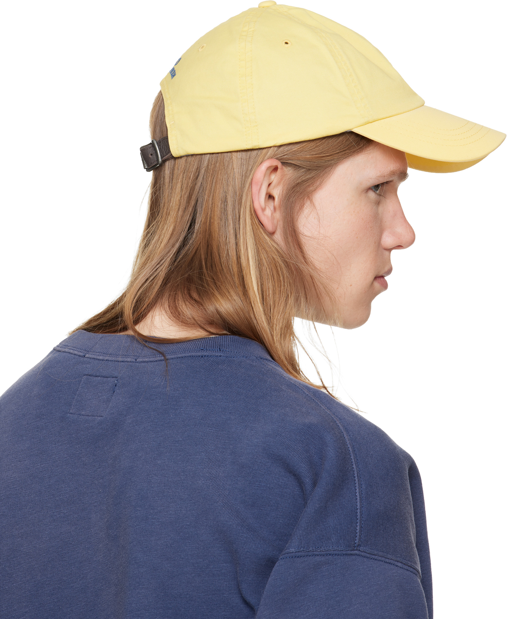 Polo Ralph Lauren: Yellow Stretch-Cotton Twill Ball Cap | SSENSE