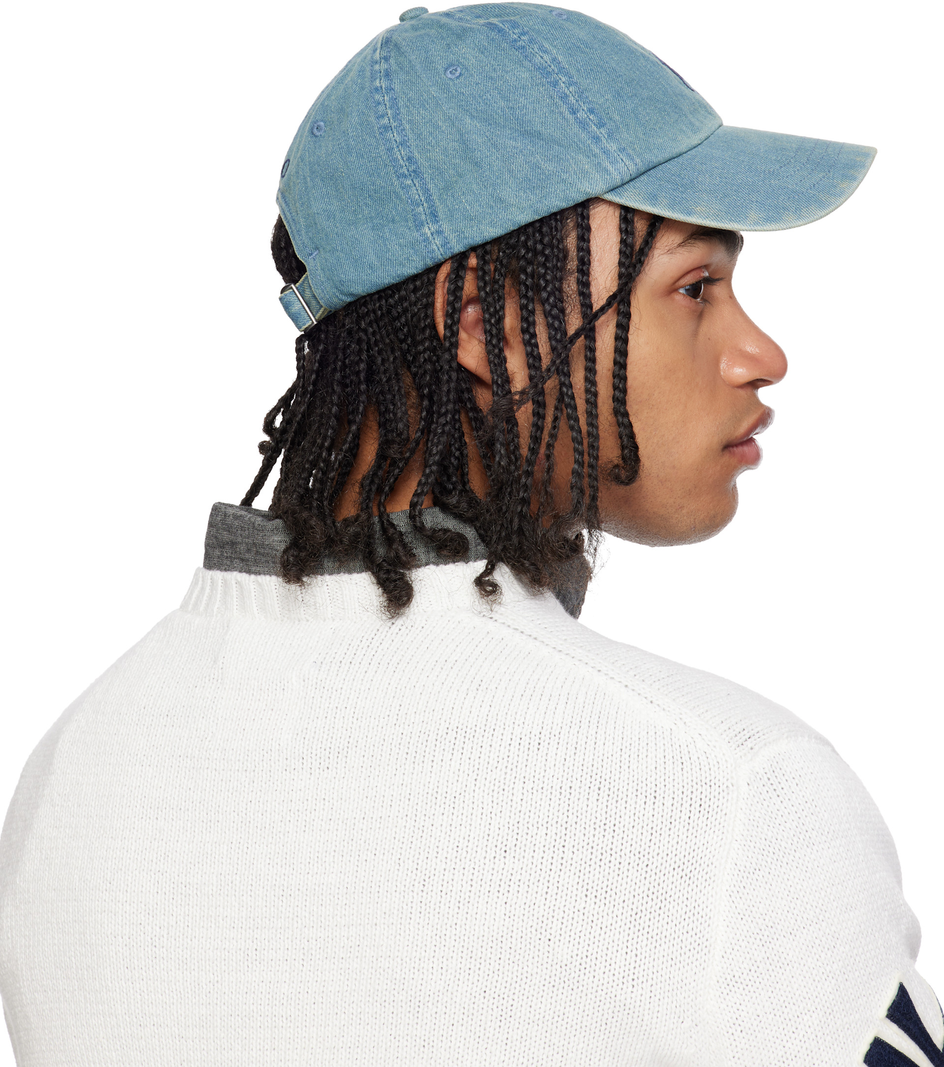 Polo Ralph Lauren: Blue Indigo Denim Ball Cap | SSENSE