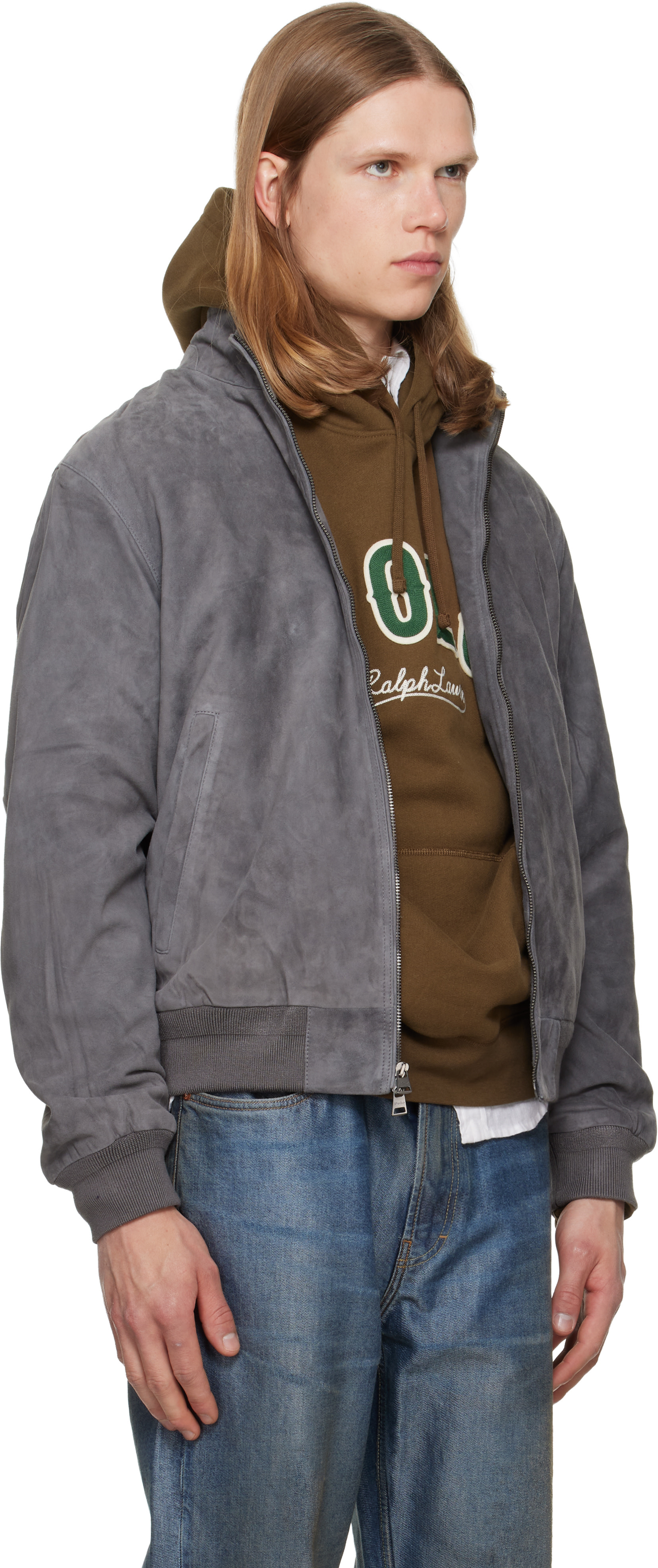 Polo Ralph Lauren - グレー 'The Charleton' スエードジャケット