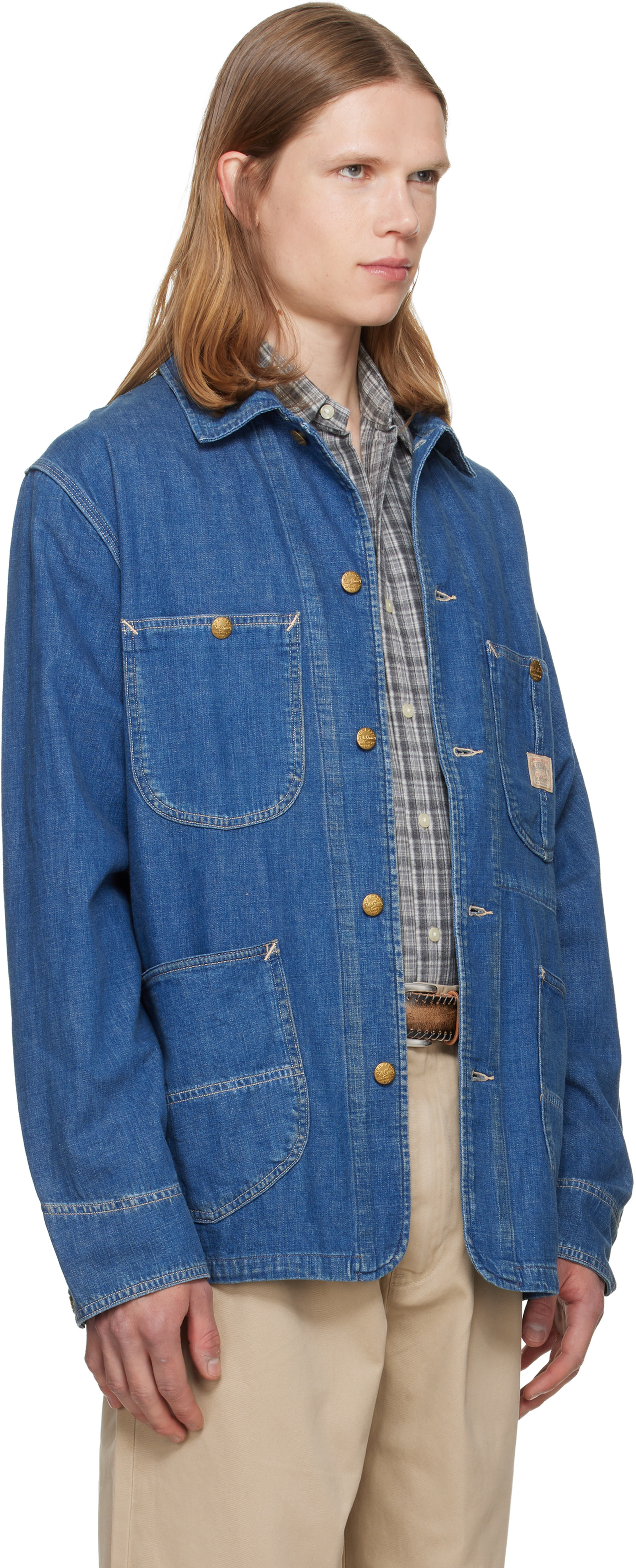 Polo Ralph Lauren: Blue 'The Waldron' Denim Utility Jacket | SSENSE