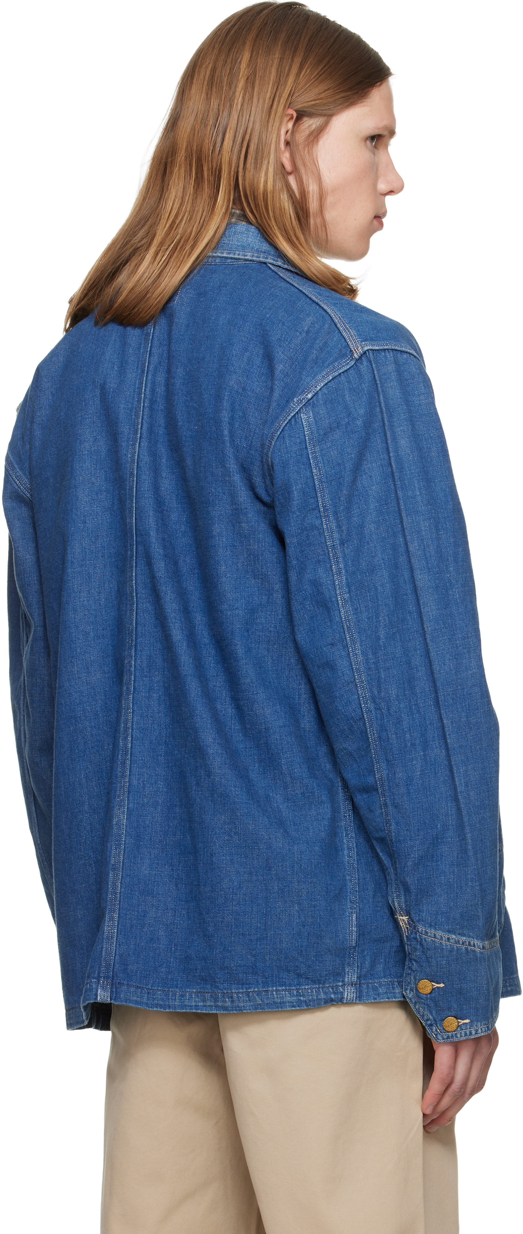 Polo Ralph Lauren: Blue 'The Waldron' Denim Utility Jacket