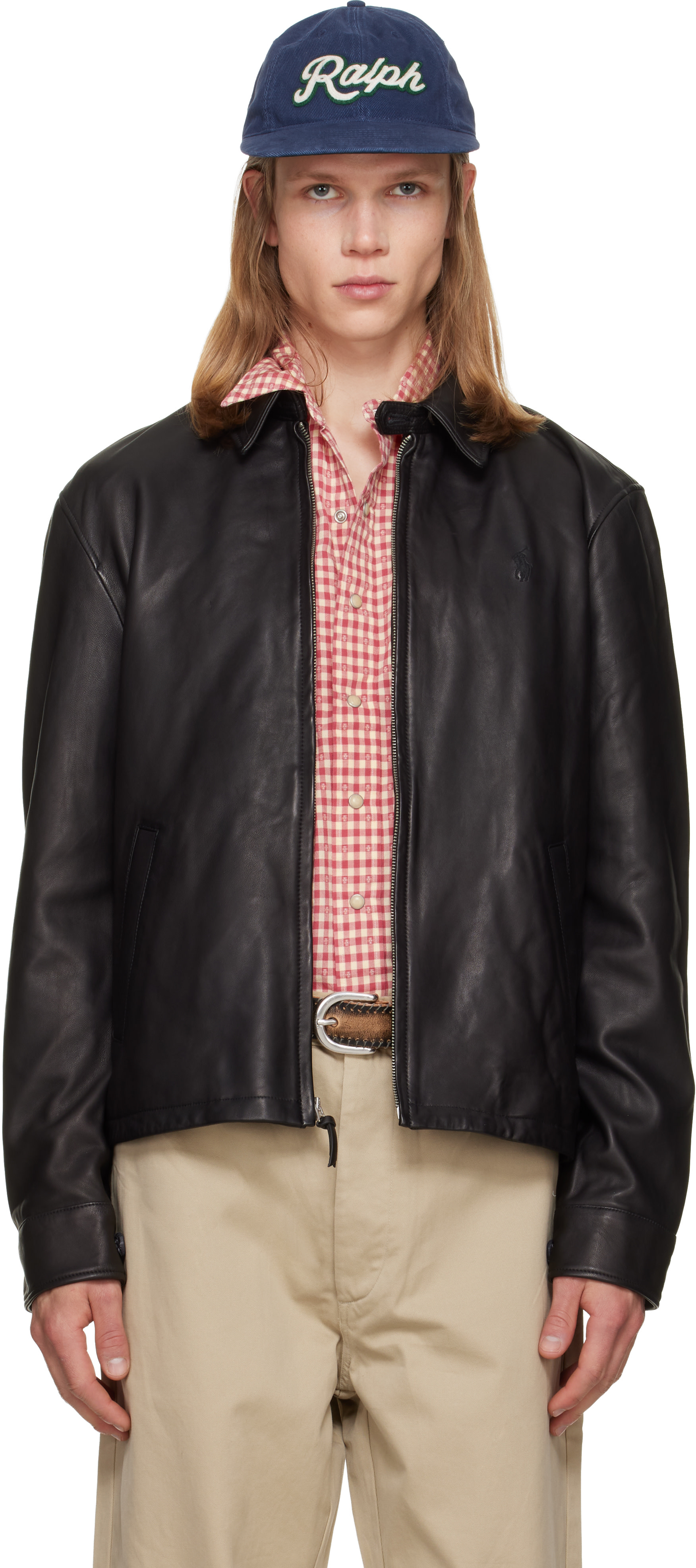 Polo Ralph Lauren: Black 'The Bayville' Leather Jacket | SSENSE
