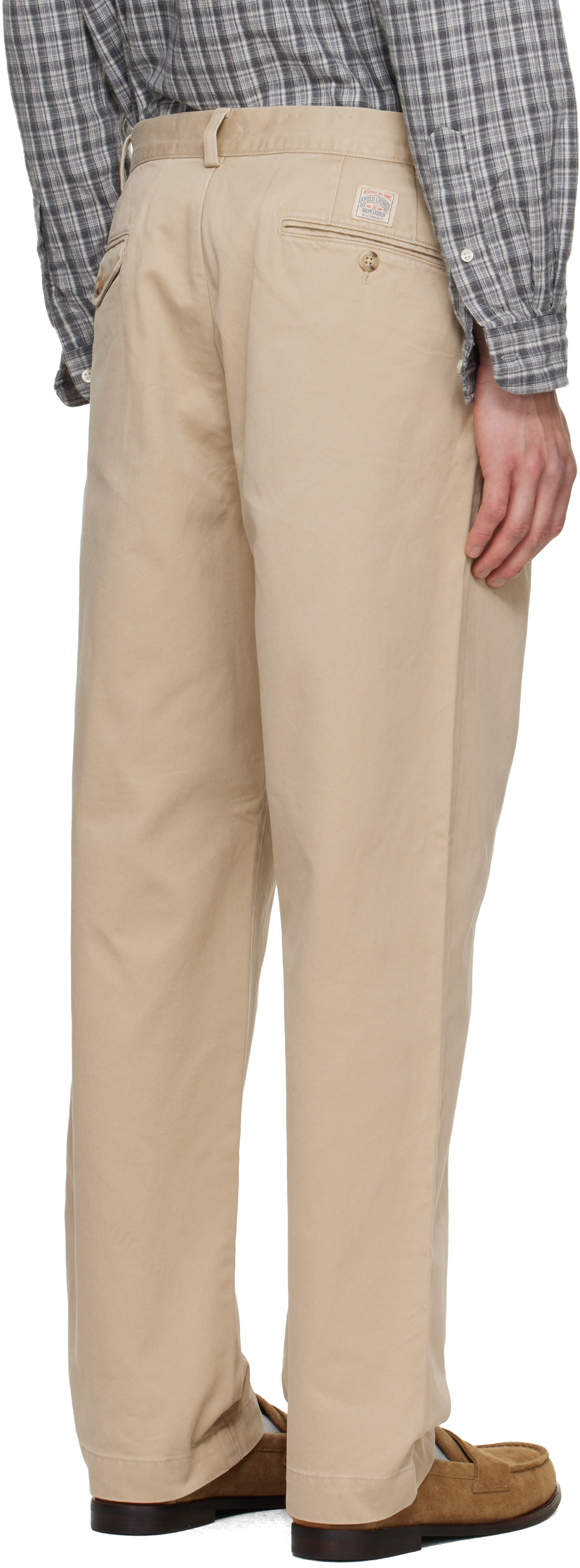 Polo Ralph Lauren Whitman リネン 34/32 Polo Ralph Lauren: Beige Whitman Chino Trousers | SSENSE