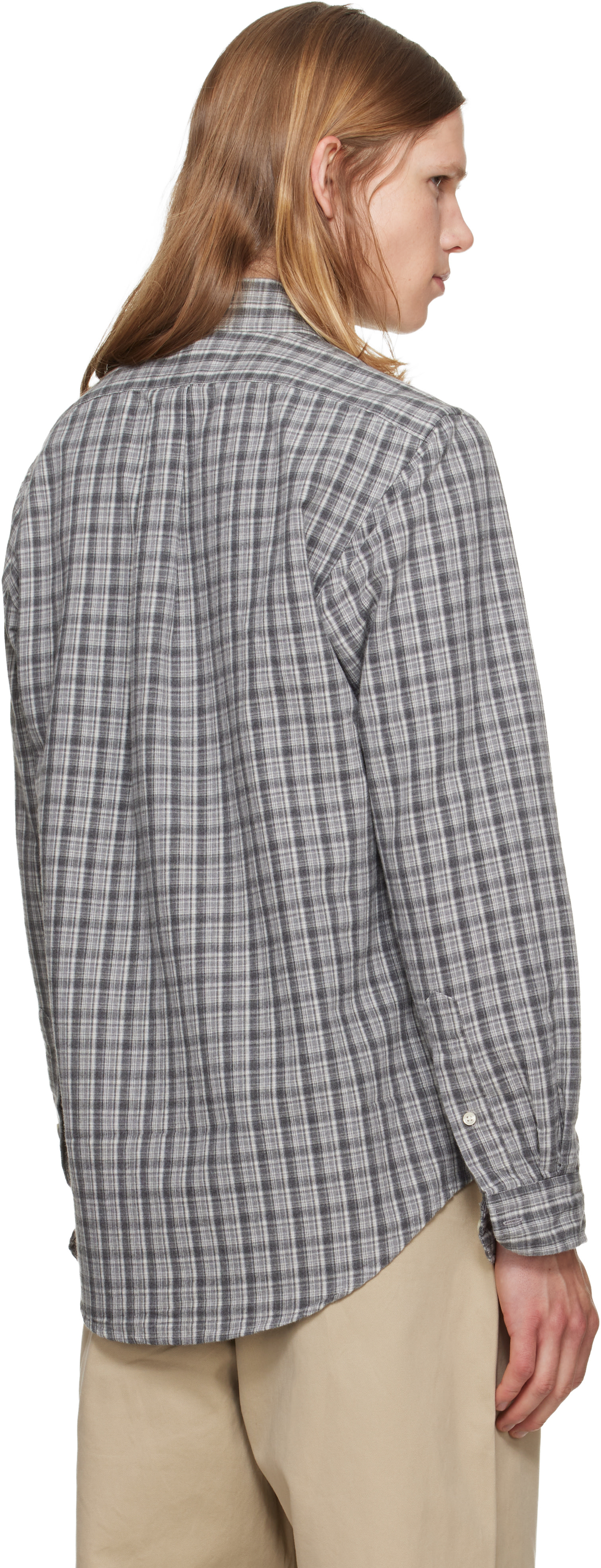 Polo Ralph Lauren: ブルー Classic Fit Plaid Brushed