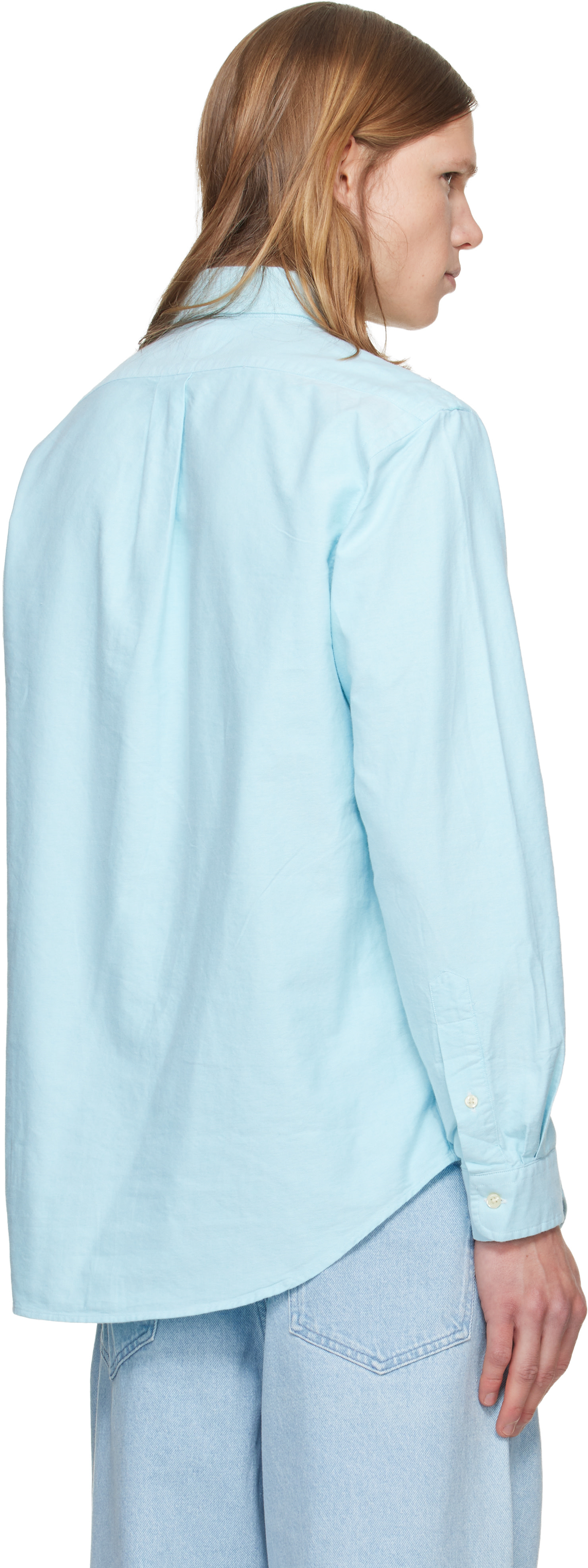 Polo Ralph Lauren: Blue 'The Iconic Oxford' Shirt | SSENSE