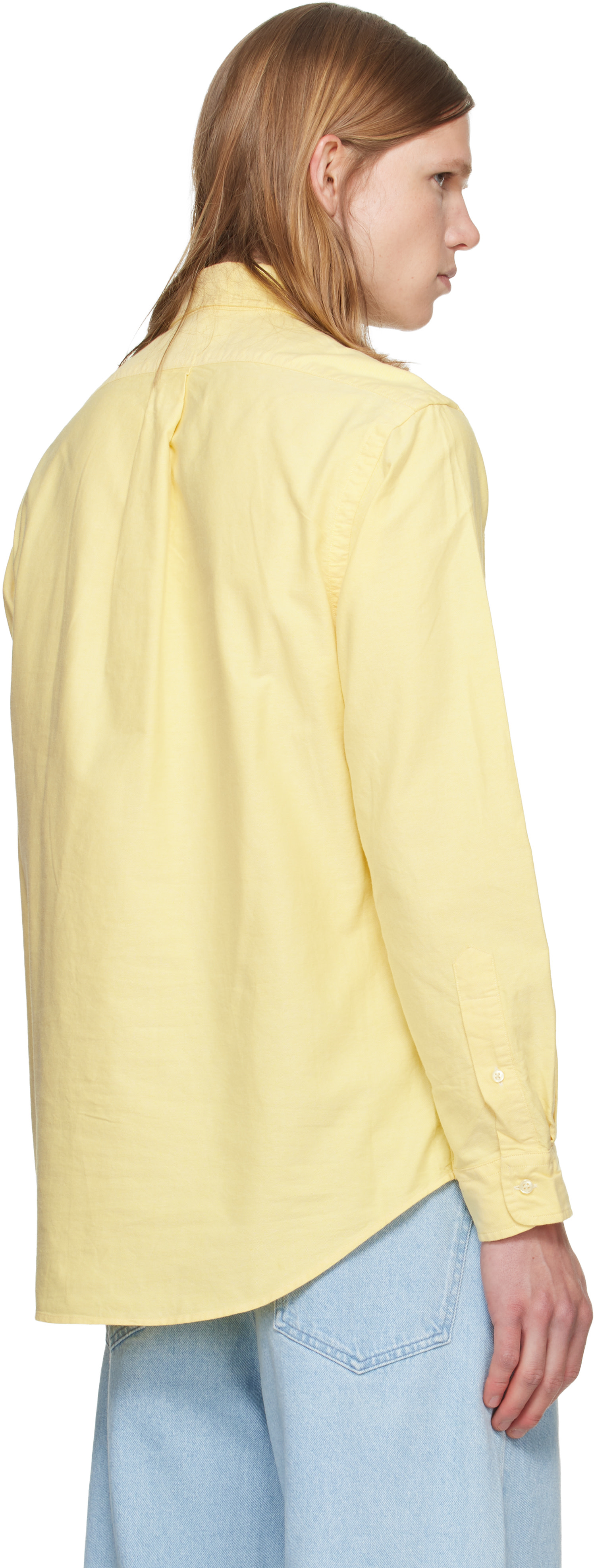 【shi】専用です。 Polo Ralph Lauren: Yellow 'The Iconic Oxford' Shirt | SSENSE Canada