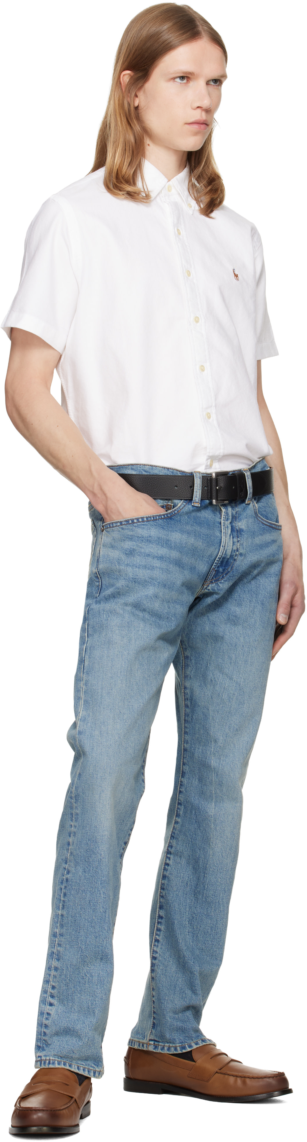 Polo Ralph Lauren: White Classic Fit Oxford Shirt | SSENSE Canada