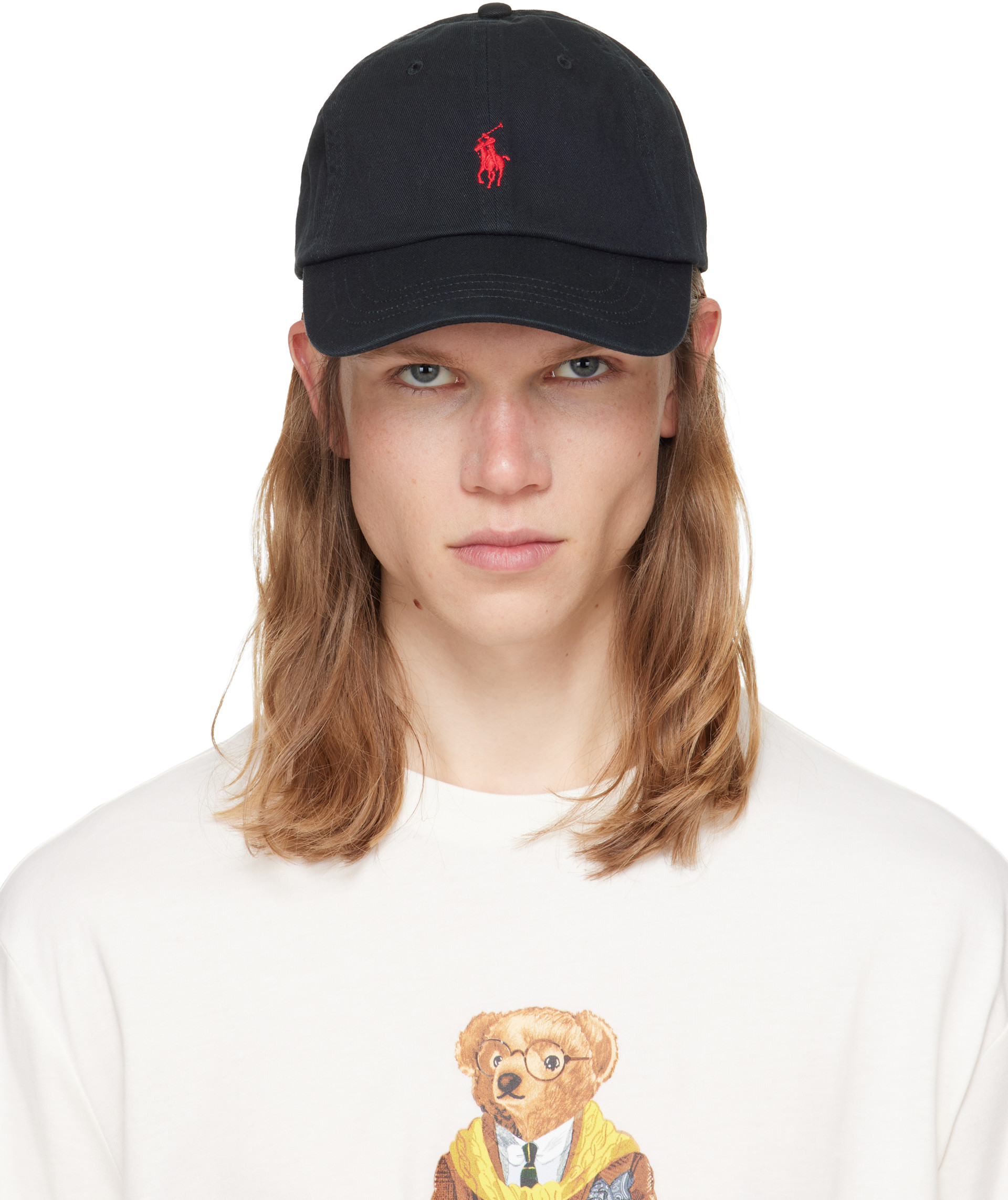 Polo Ralph Lauren: ブラック 'The Iconic Cotton Chino' ベースボール