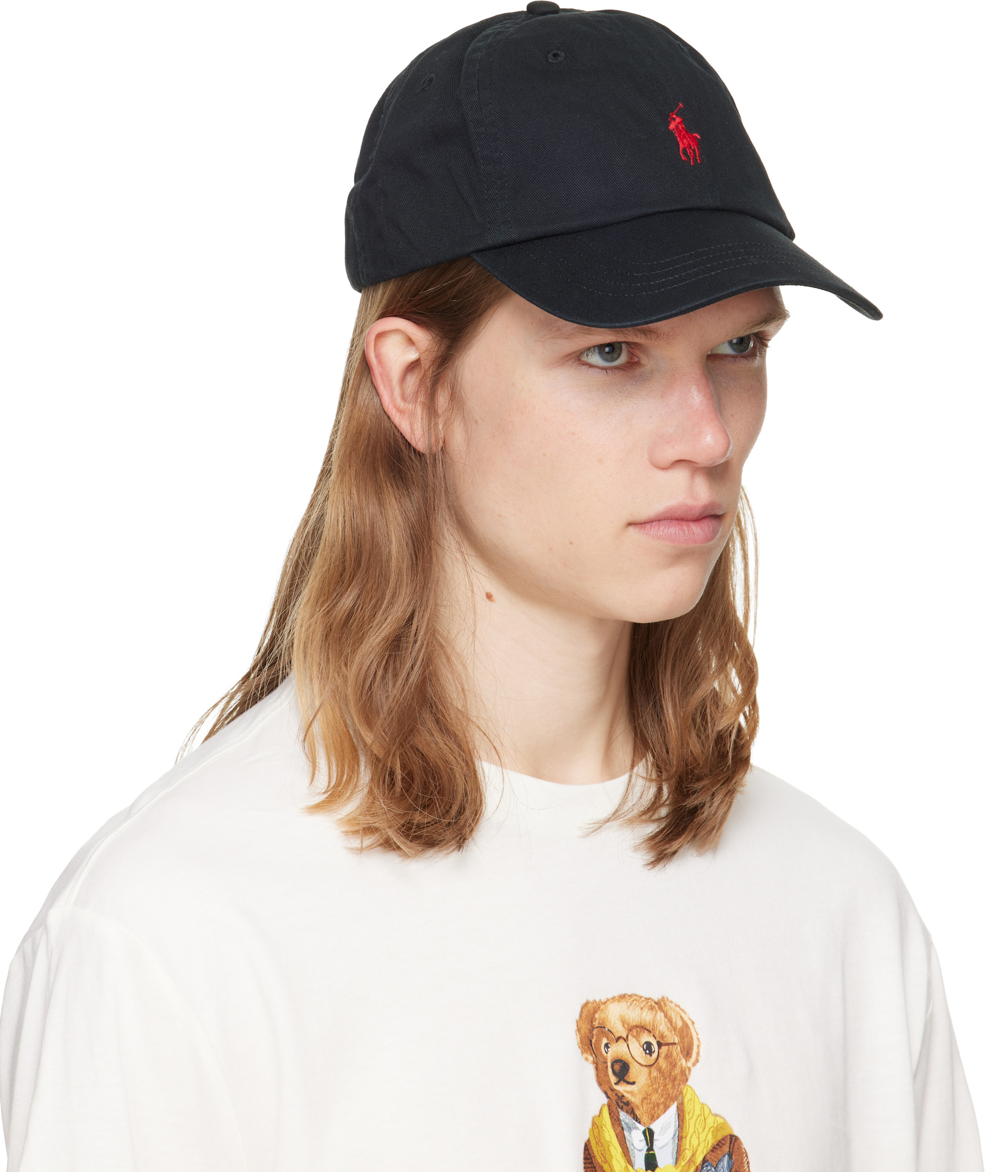 Polo Ralph Lauren: ブラック 'The Iconic Cotton Chino' ベースボール