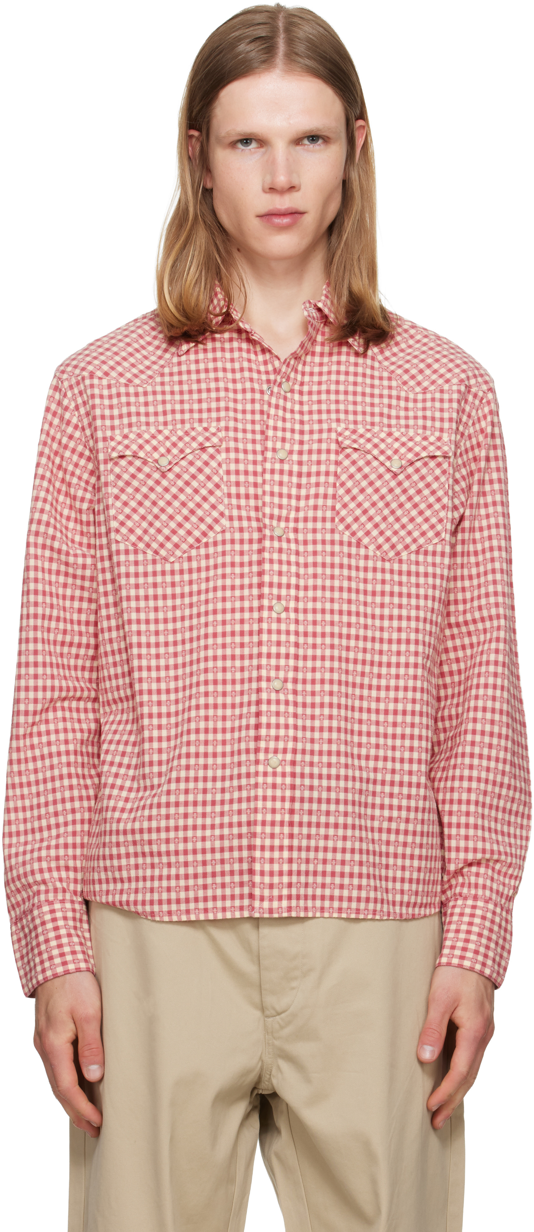 Polo Ralph Lauren: Red & White Classic Fit Checked Western Shirt