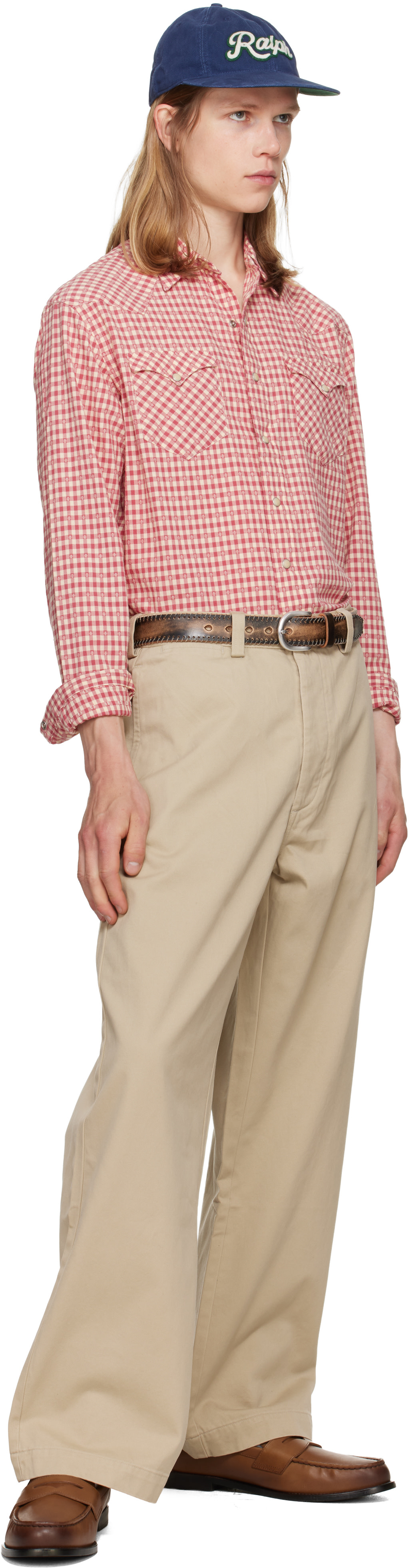 Polo Ralph Lauren: Red & White Classic Fit Checked Western Shirt