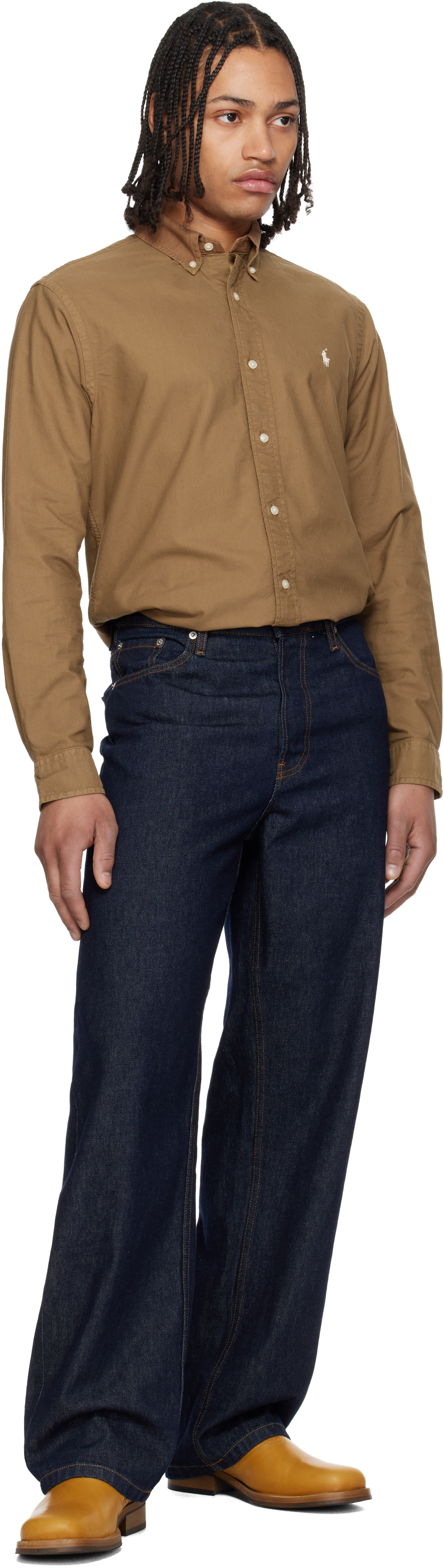 Polo Ralph Lauren: Brown Garment-Dyed Oxford Shirt | SSENSE