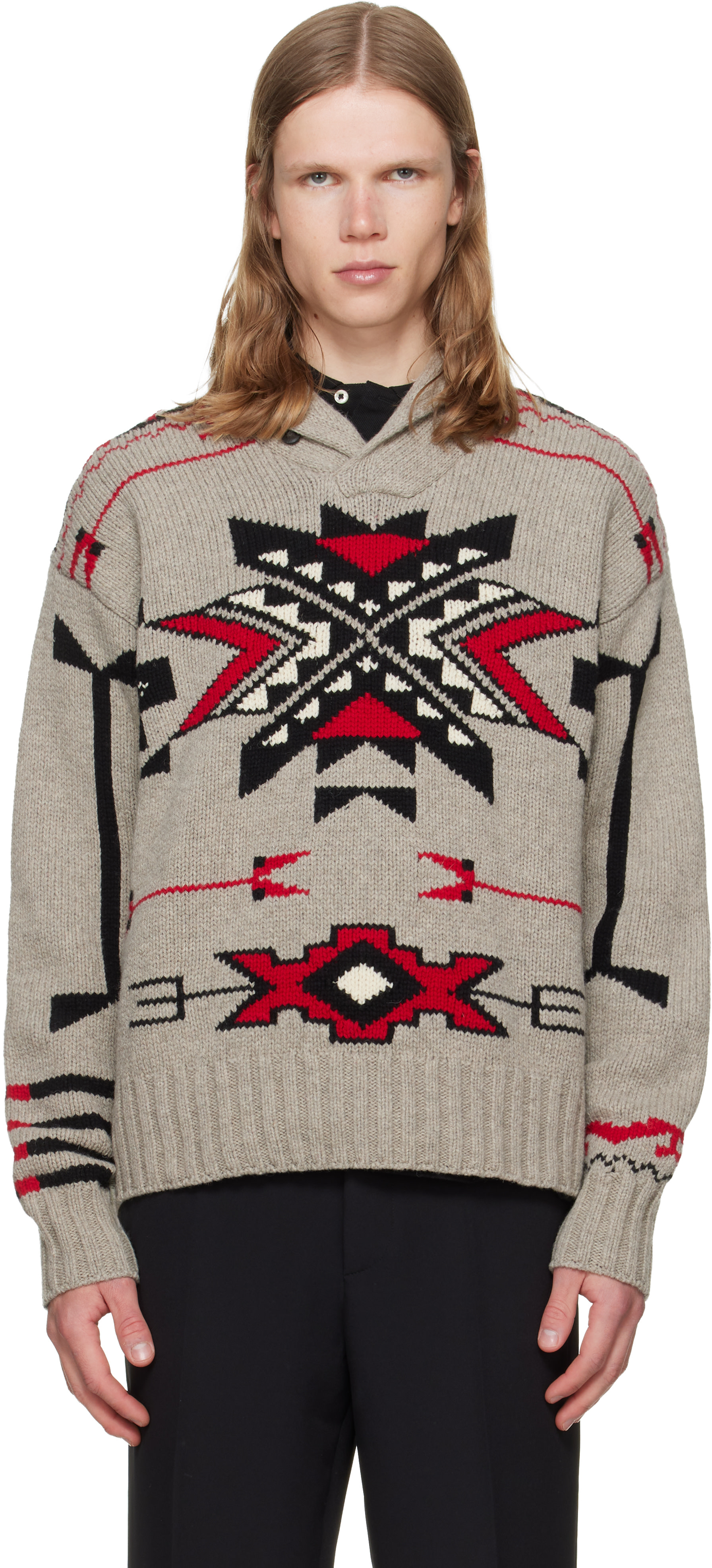 Polo Ralph Lauren: Gray Tópa Edition Sky Lodge Sweater | SSENSE