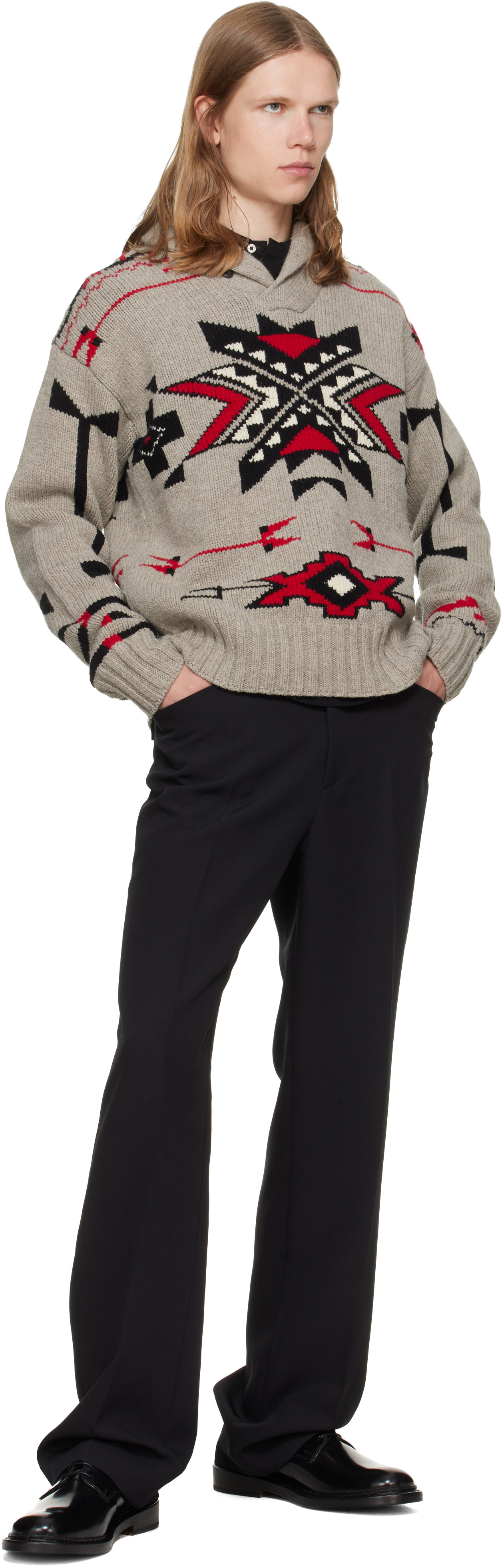 Polo Ralph Lauren: Gray Tópa Edition Sky Lodge Sweater | SSENSE