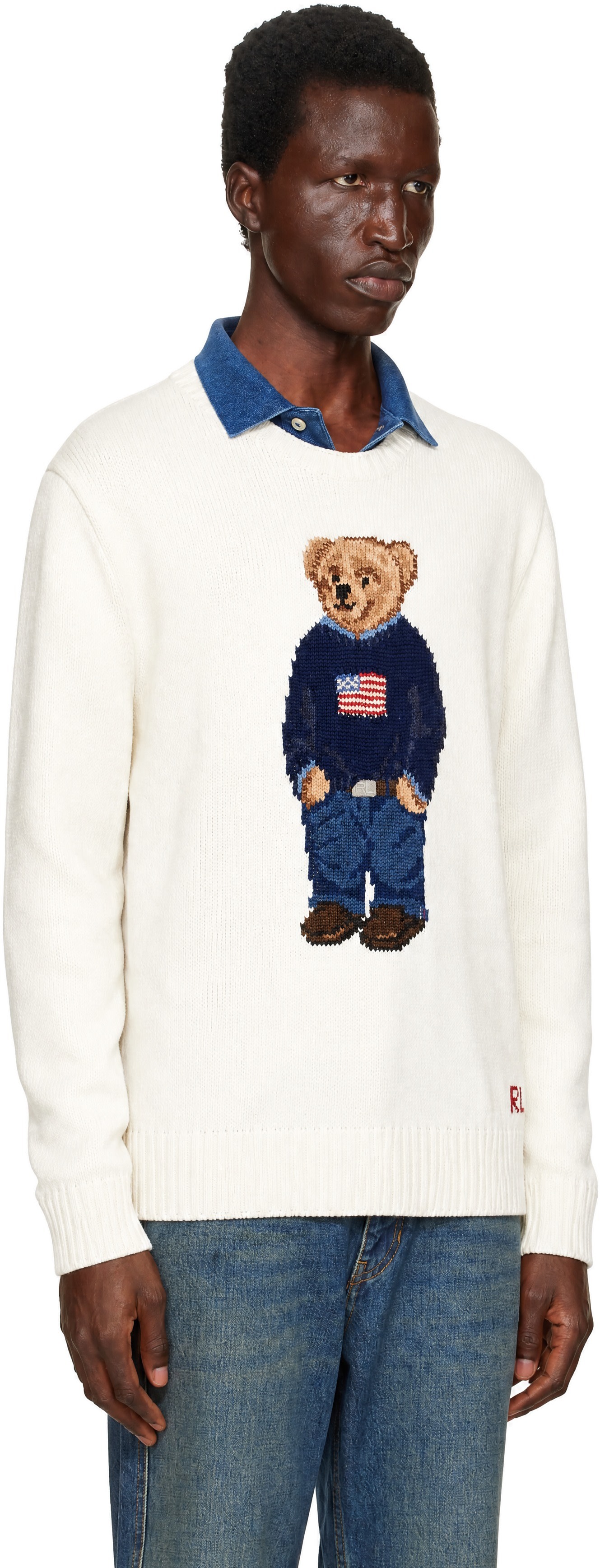 Polo Ralph Lauren - 오프 화이트 폴로 베어 스웨터