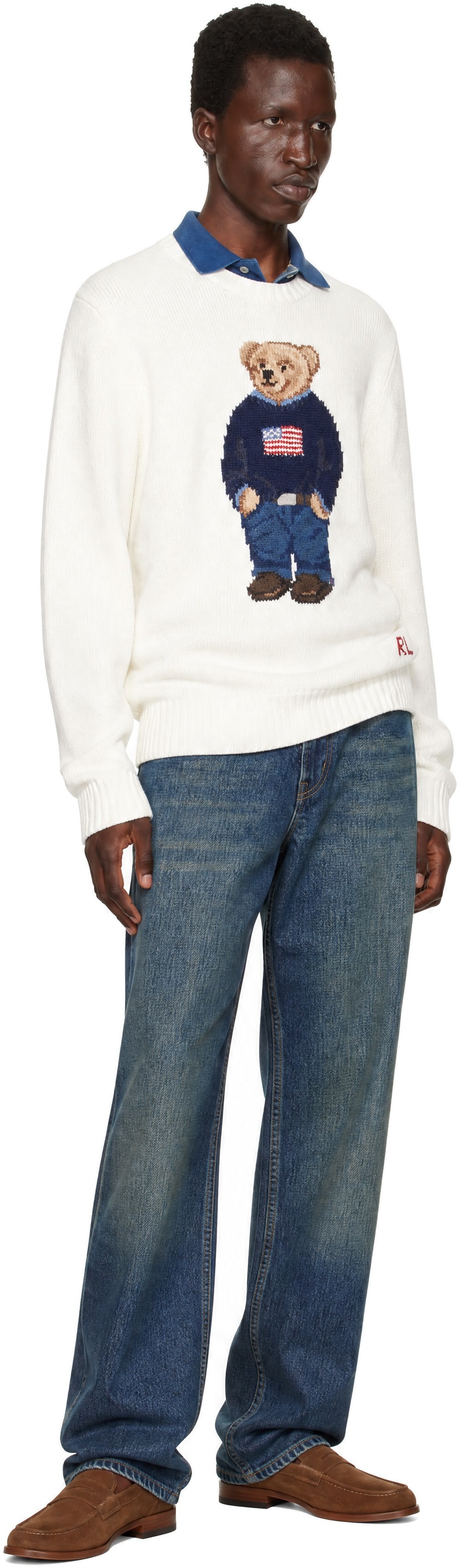 Polo Ralph Lauren - 오프 화이트 폴로 베어 스웨터