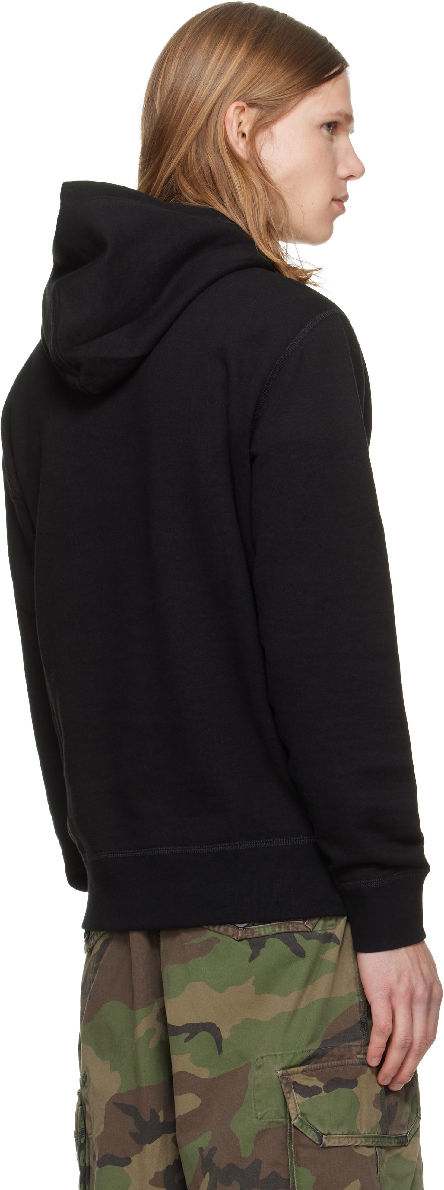 Polo Ralph Lauren - Pull à capuche noir en molleton à logo