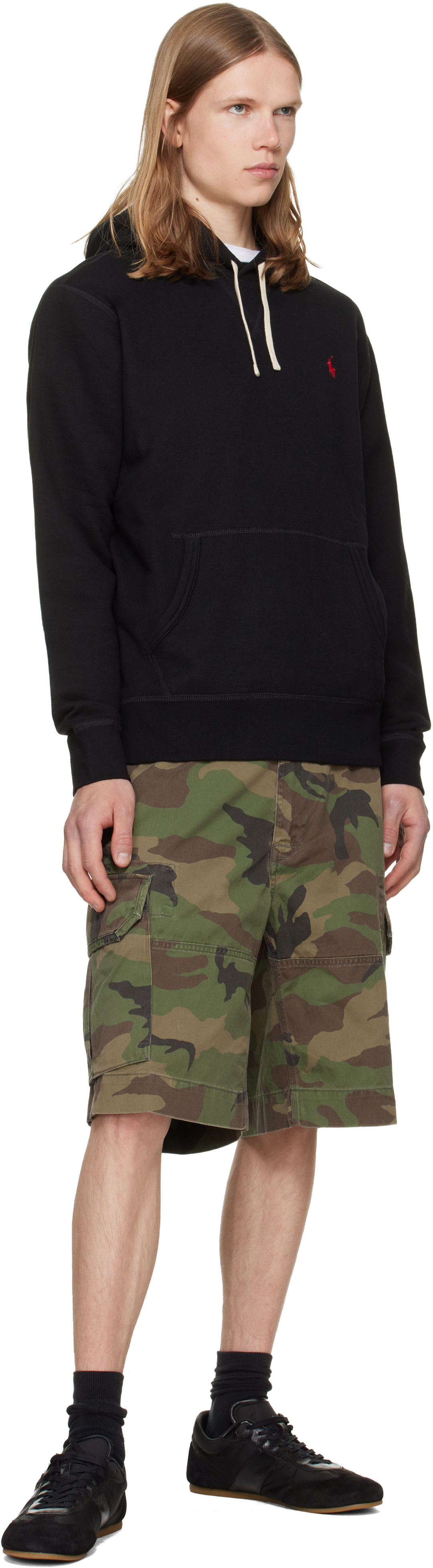 Polo Ralph Lauren - Pull à capuche noir en molleton à logo