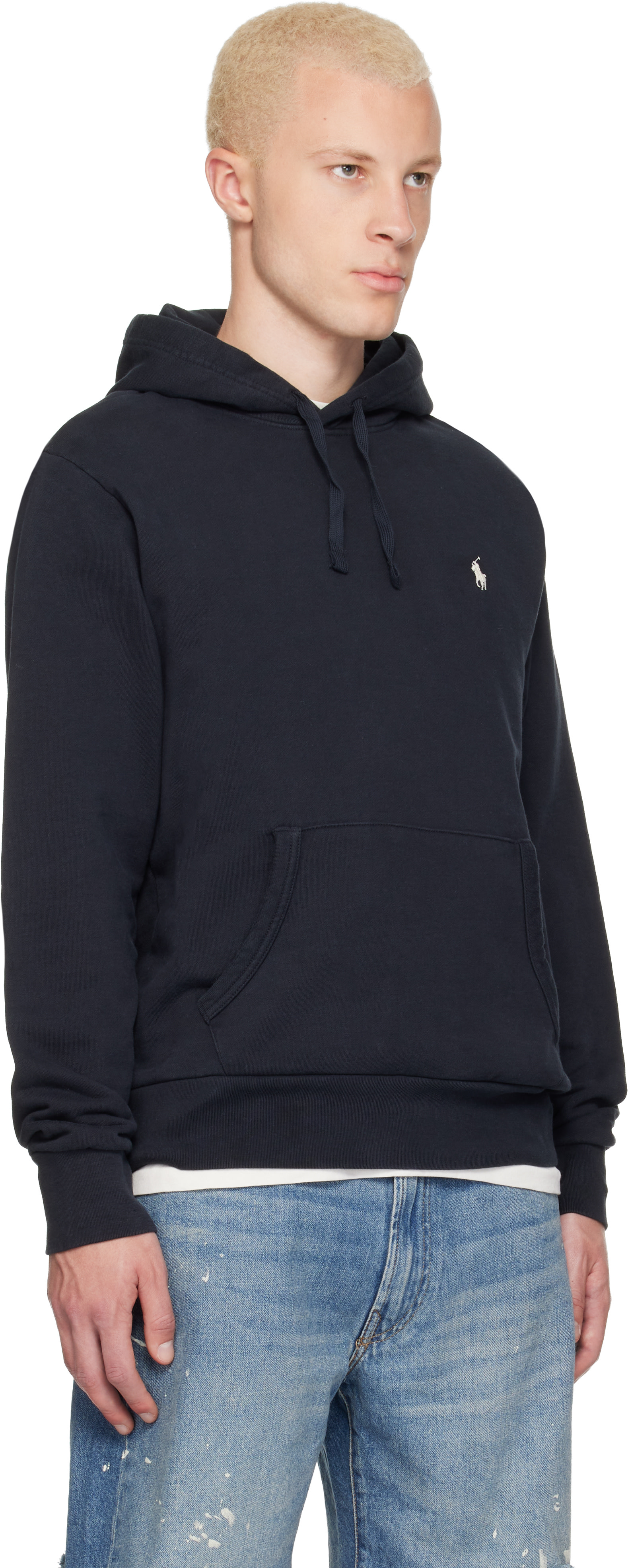 Polo Ralph Lauren - Pull à capuche noir à logo brodé