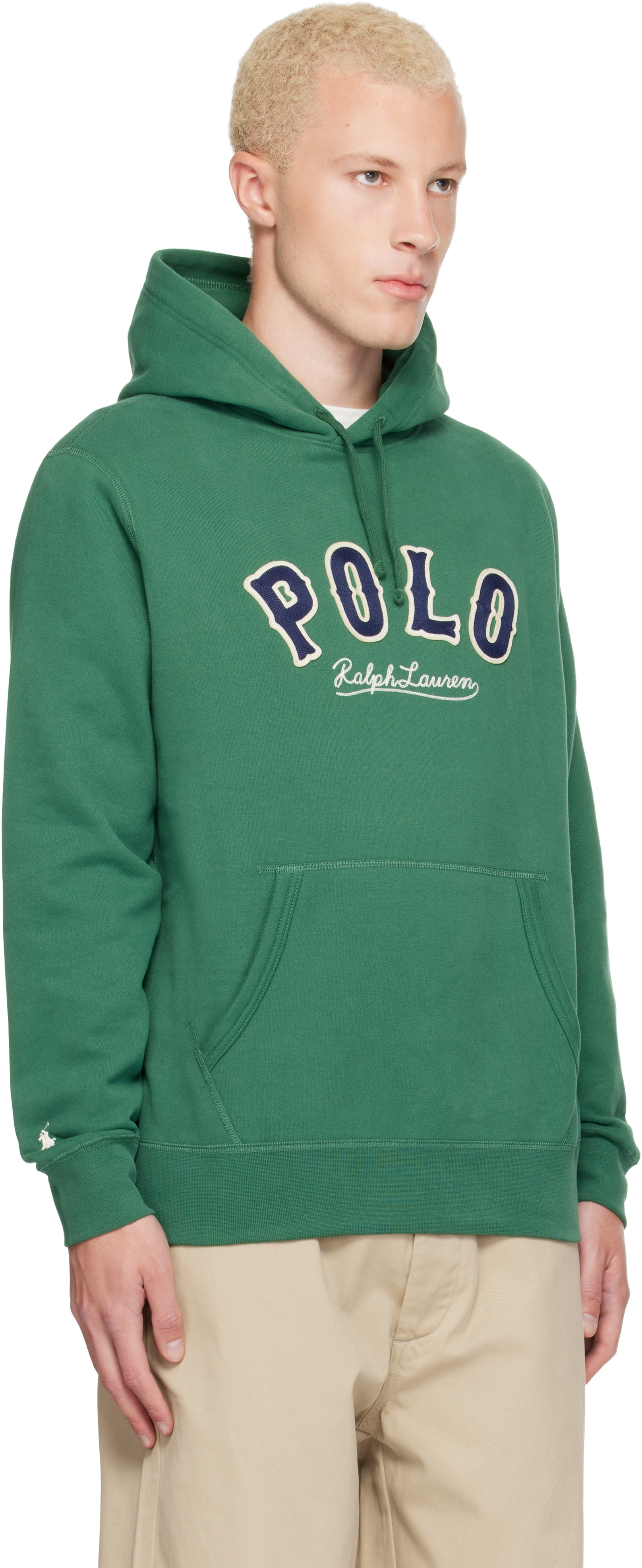 Polo Ralph Lauren - Pull à capuche vert en molleton