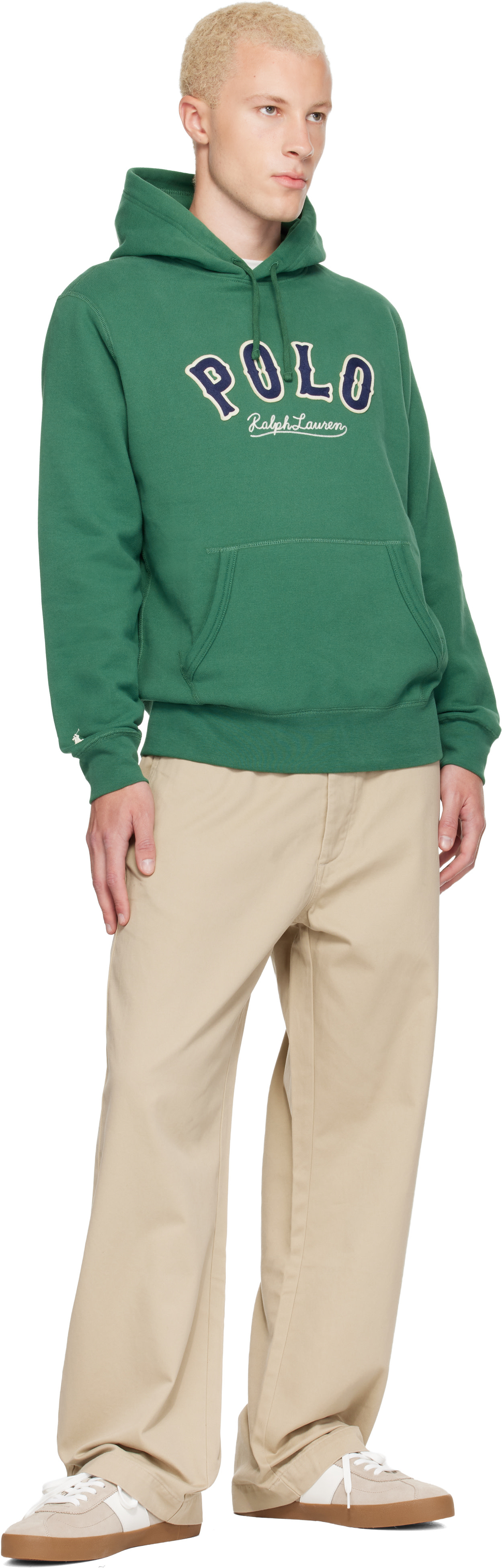 Polo Ralph Lauren - Pull à capuche vert en molleton