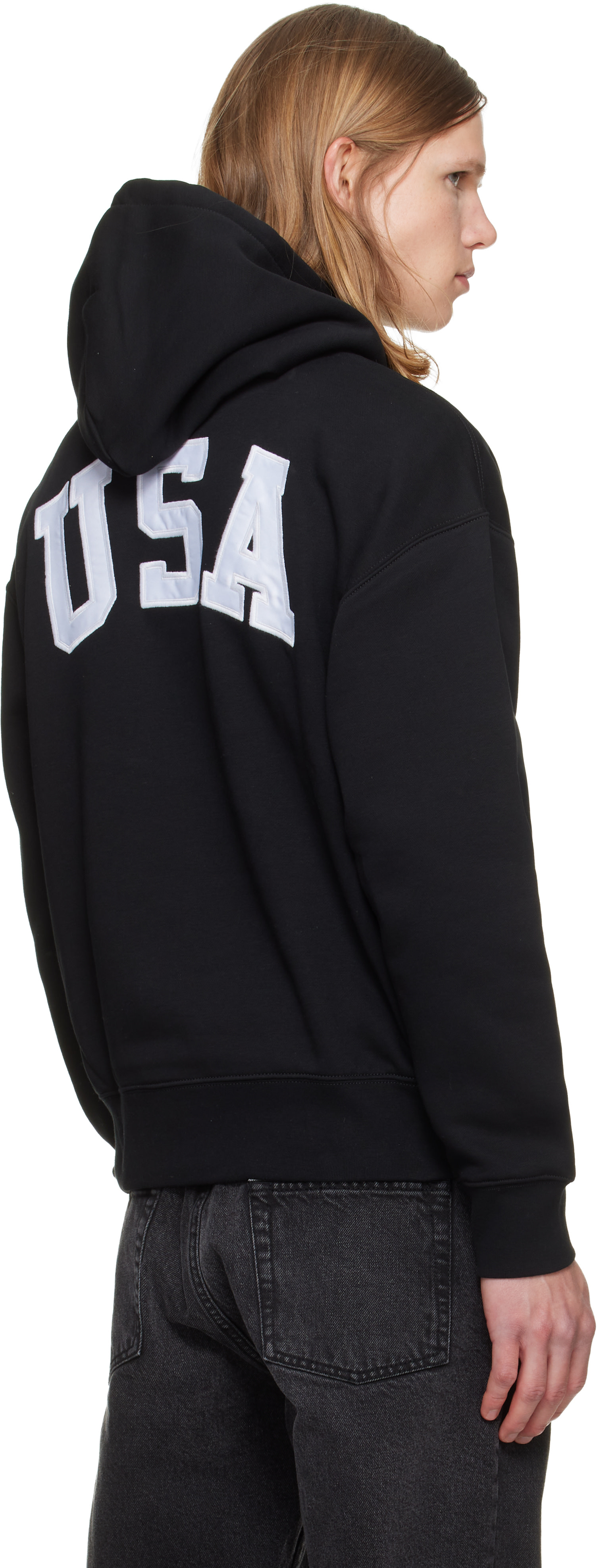 Polo Ralph Lauren - Pull à capuche noir à logo brodé