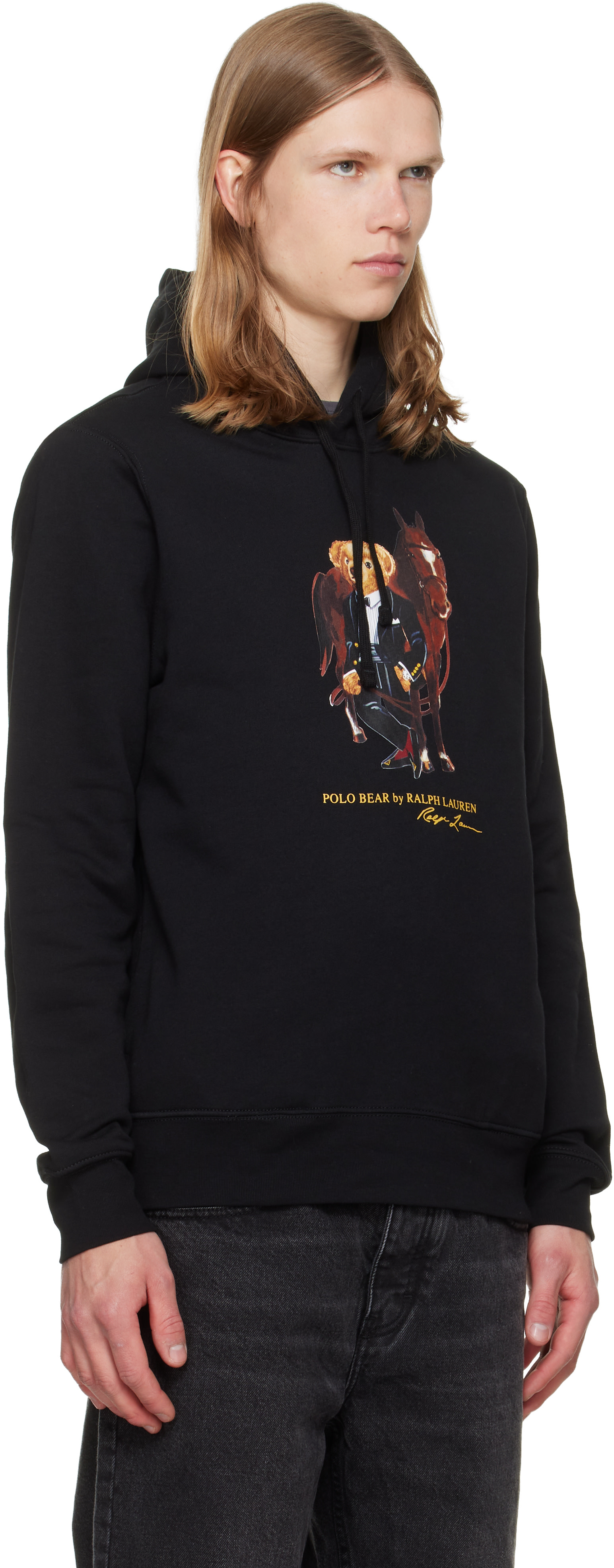 Polo Ralph Lauren - Pull à capuche noir à image à logo
