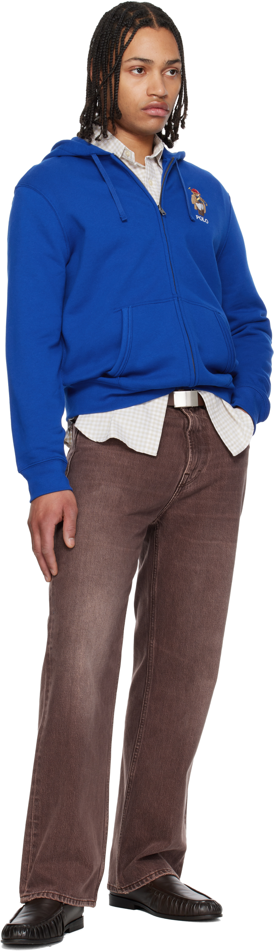 Polo Ralph Lauren: Navy Long Sleeve Full Zip Hoodie | SSENSE