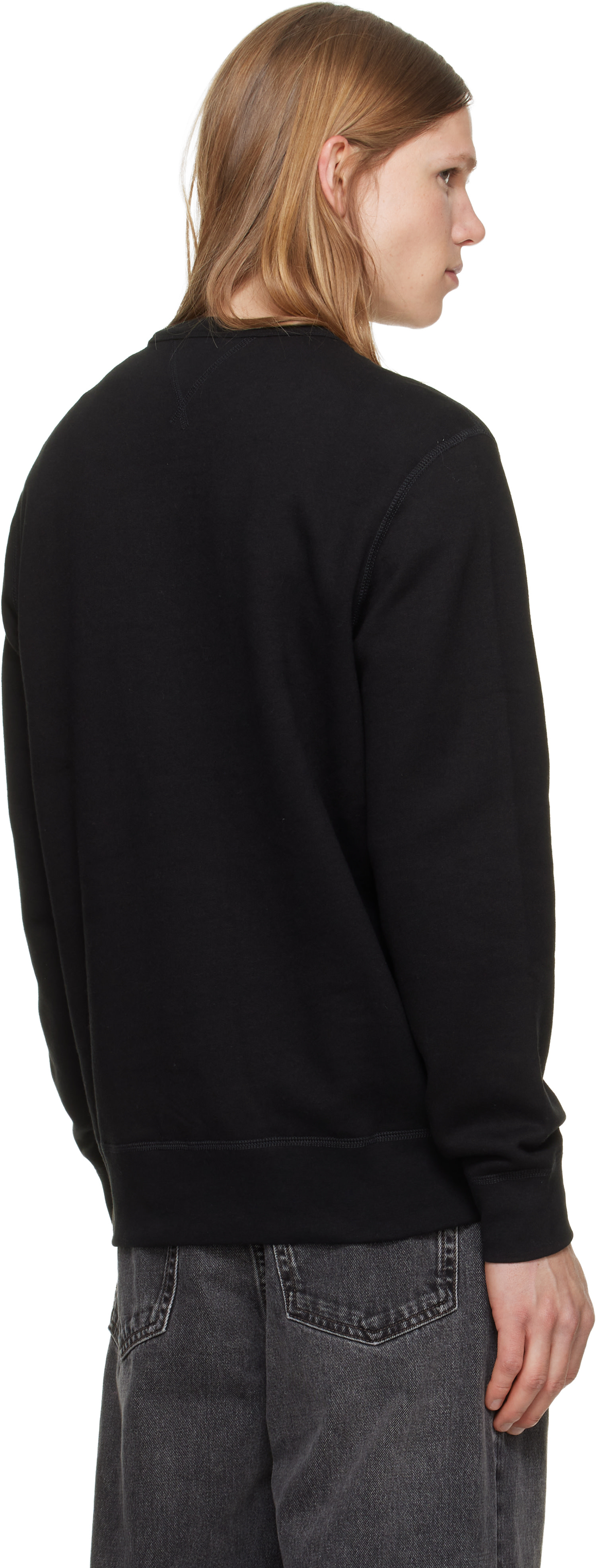 Polo Ralph Lauren - Pull molletonné noir à logo