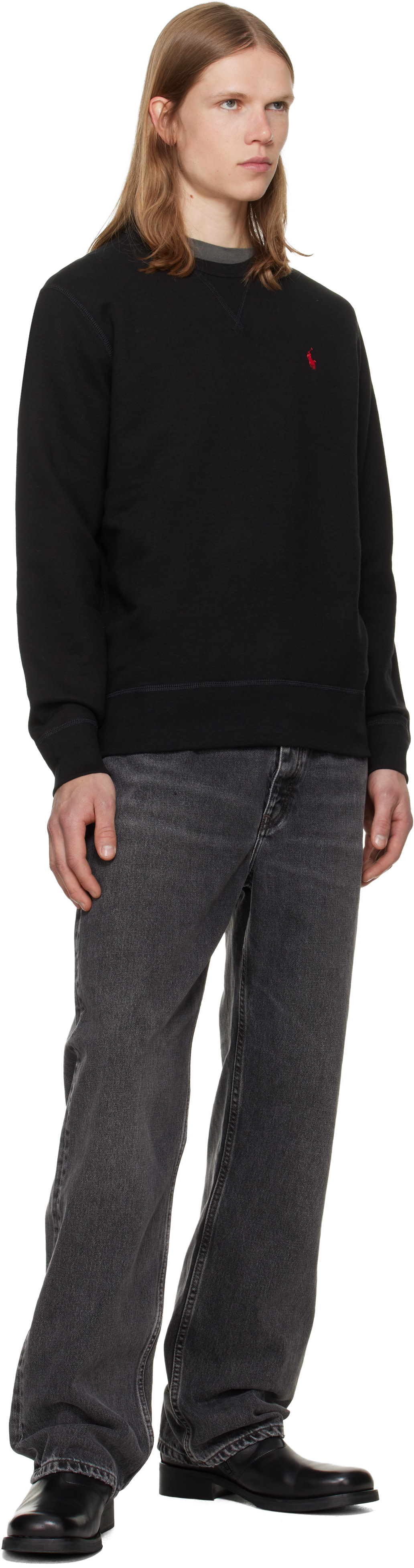 Polo Ralph Lauren: ブラック 'The RL Fleece' スウェットシャツ