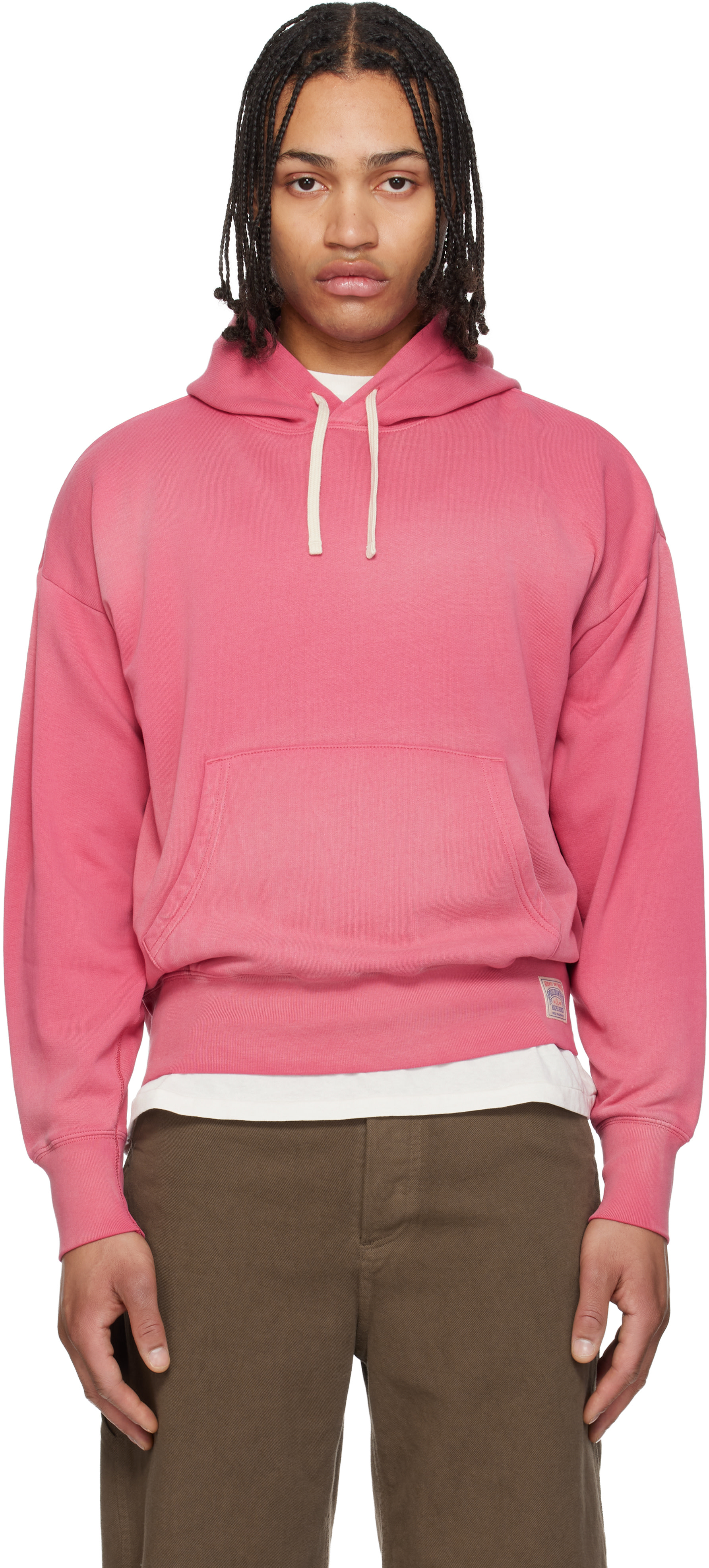 Polo Ralph Lauren - Pull à capuche rose à effet délavé