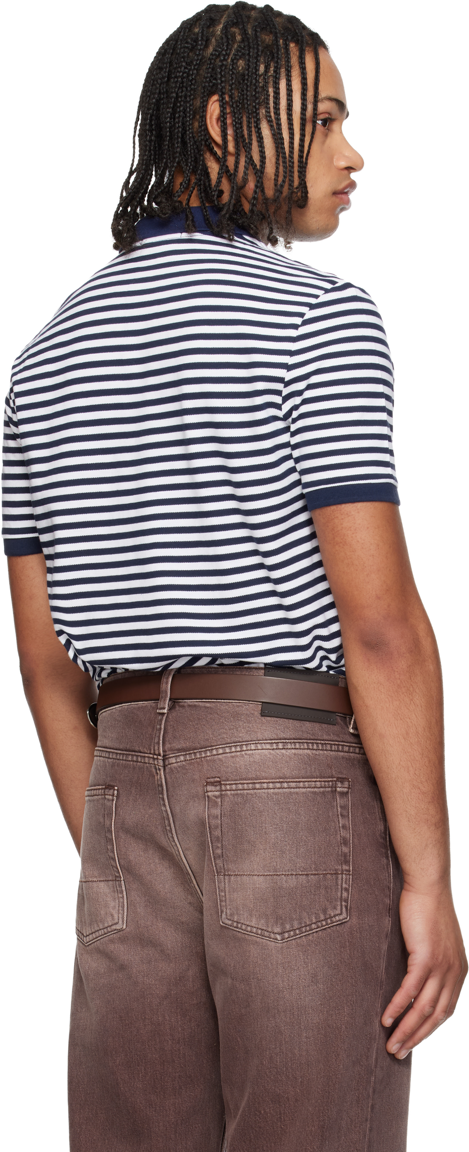 Polo Ralph Lauren: ネイビー＆ホワイト Classic Fit ボーダー 