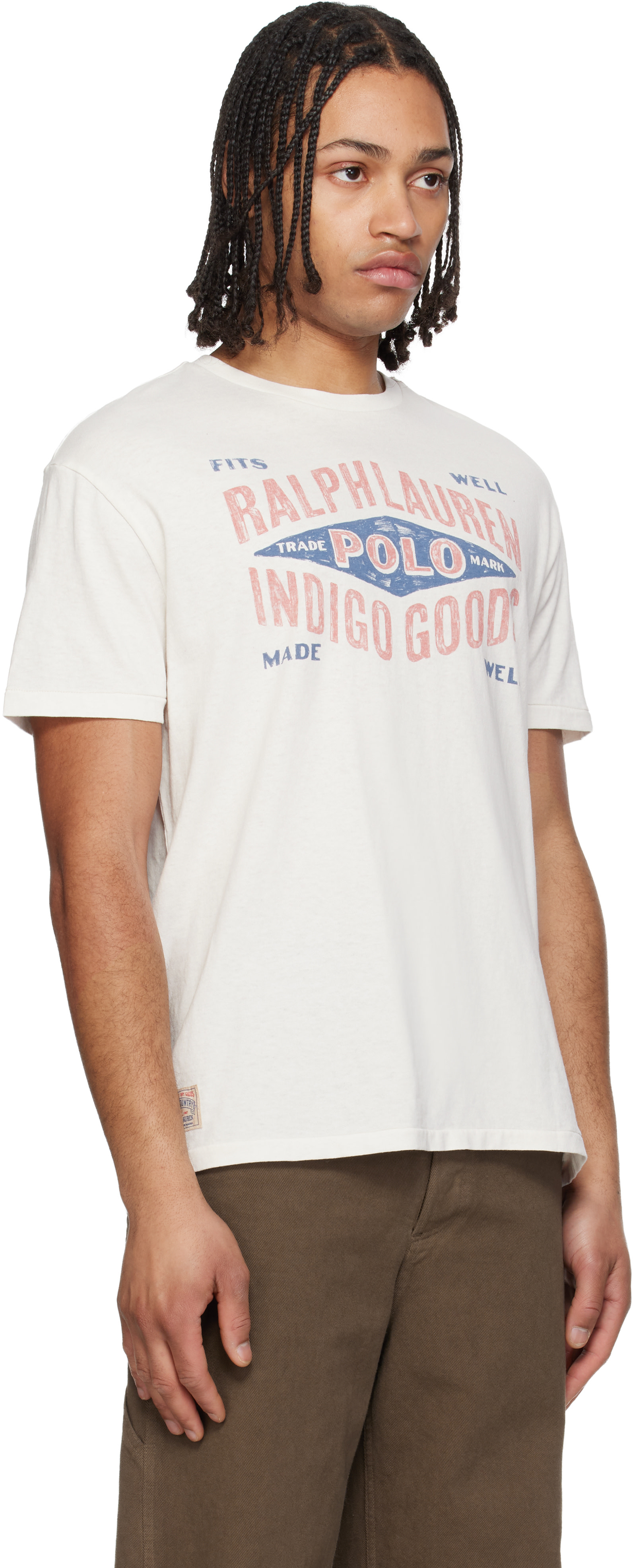 ラ*ネ様 Ralph Lauren Country オフホワイト Tシャツ Lサ Polo Ralph Lauren: オフホワイト Classic Fit ジャージ グラフィックT