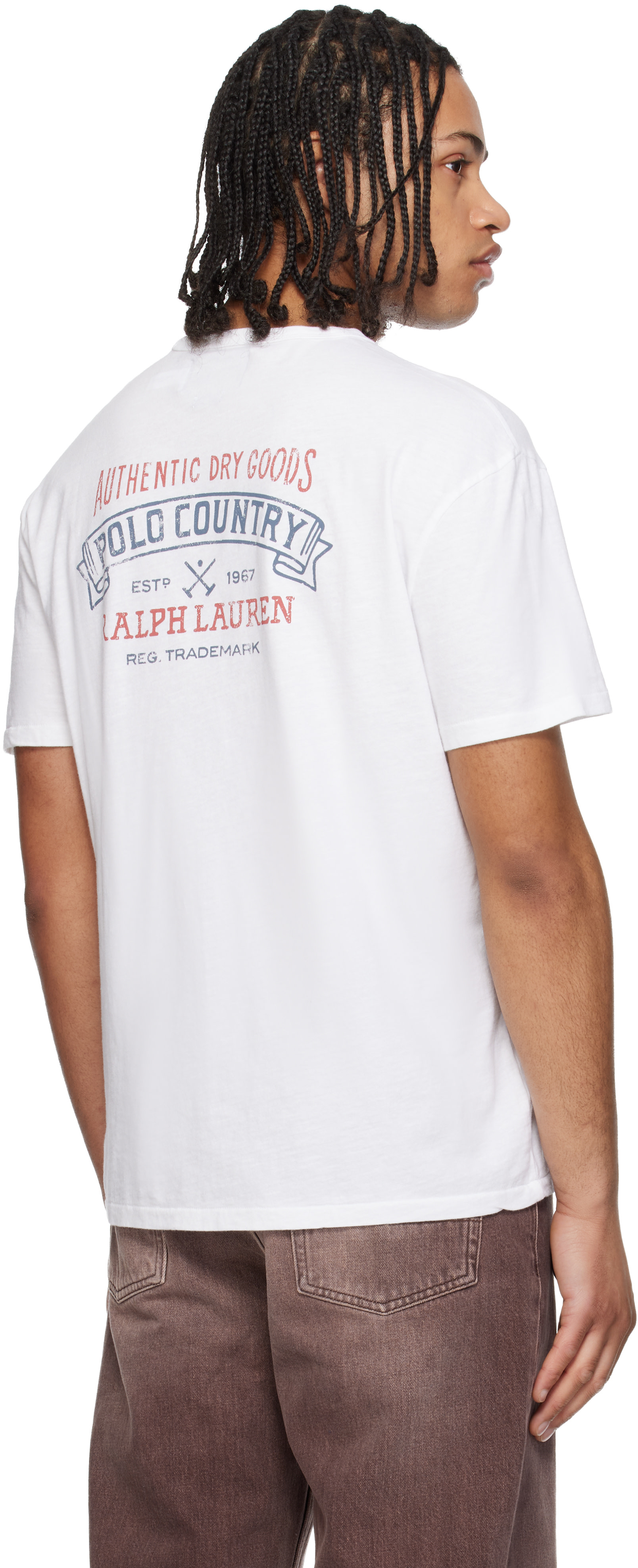 Polo Ralph Lauren: White Classic Fit Polo Country T-shirt | SSENSE