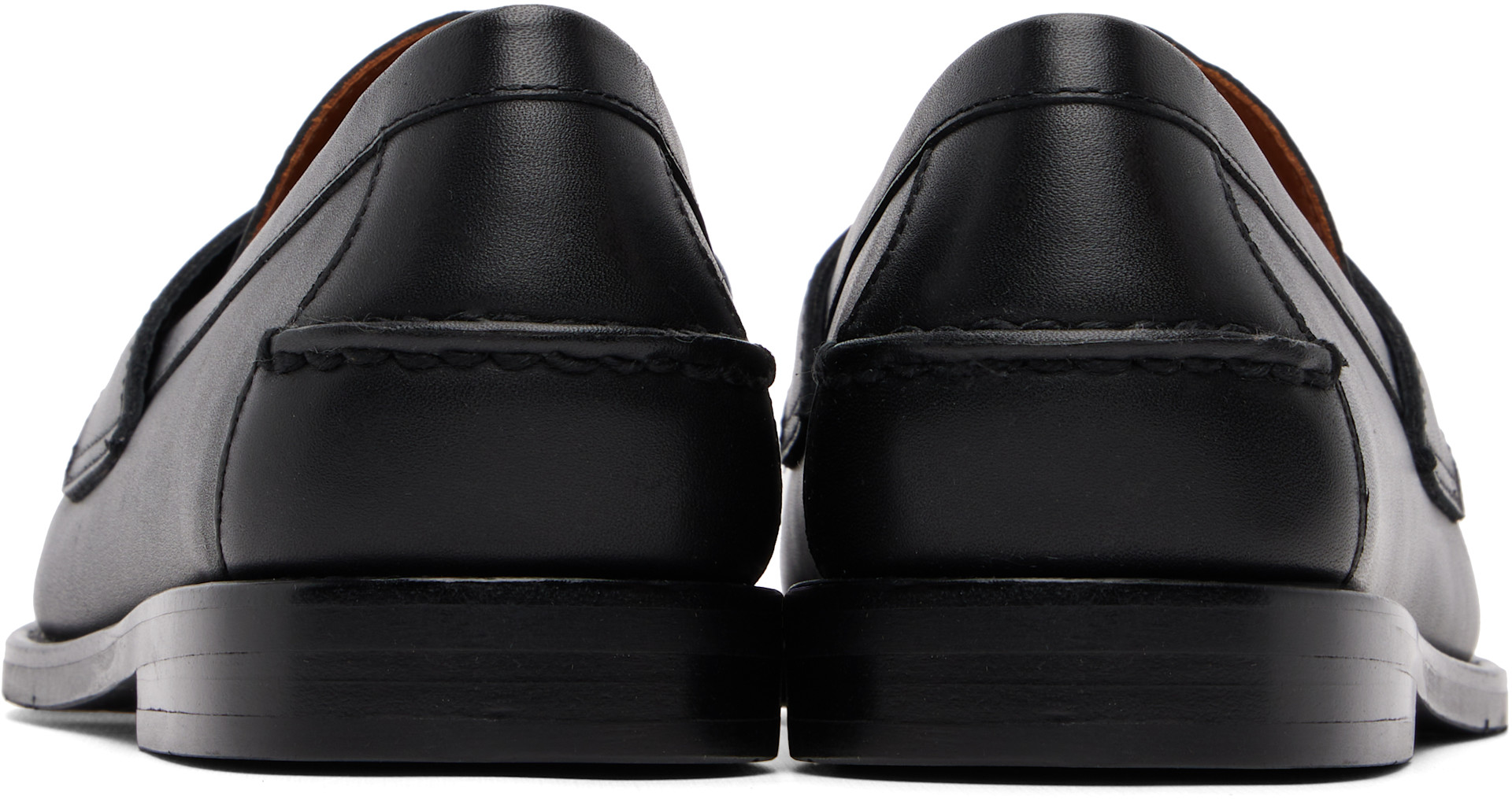 Polo Ralph Lauren: ブラック Alston レザー ペニーローファー