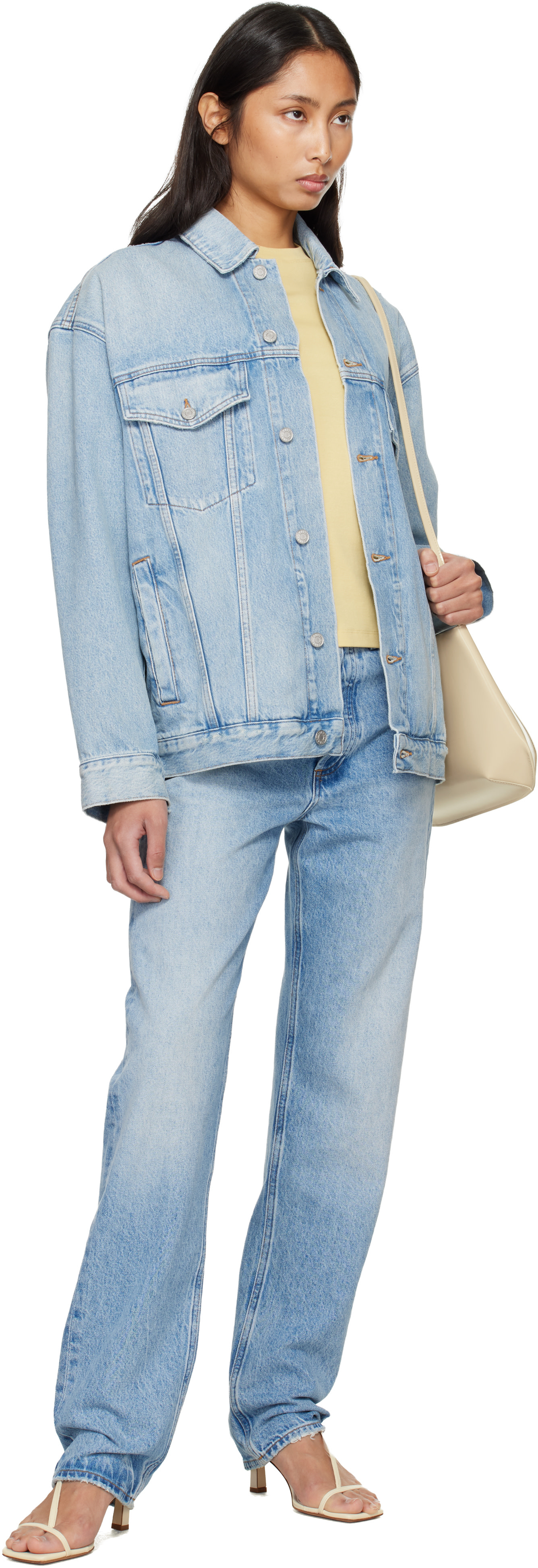 AGOLDE - Blouson Evin bleu en denim