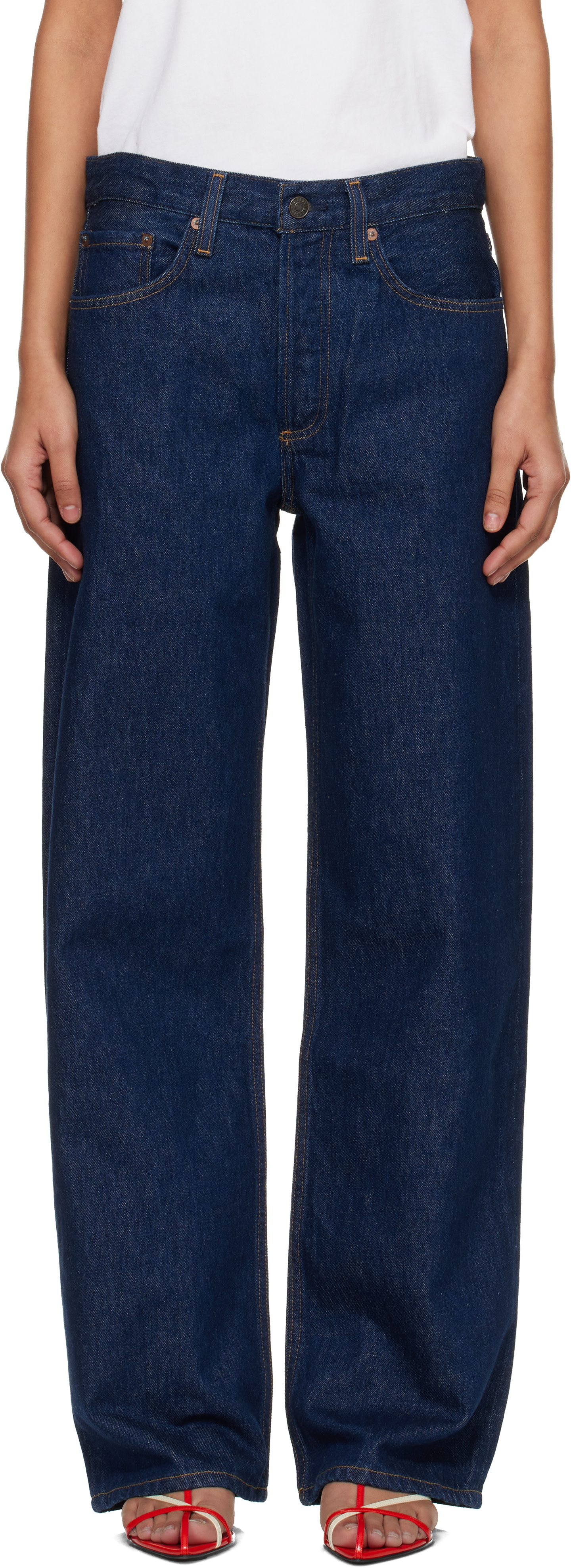 AGOLDE - Jean Arc bleu marine
