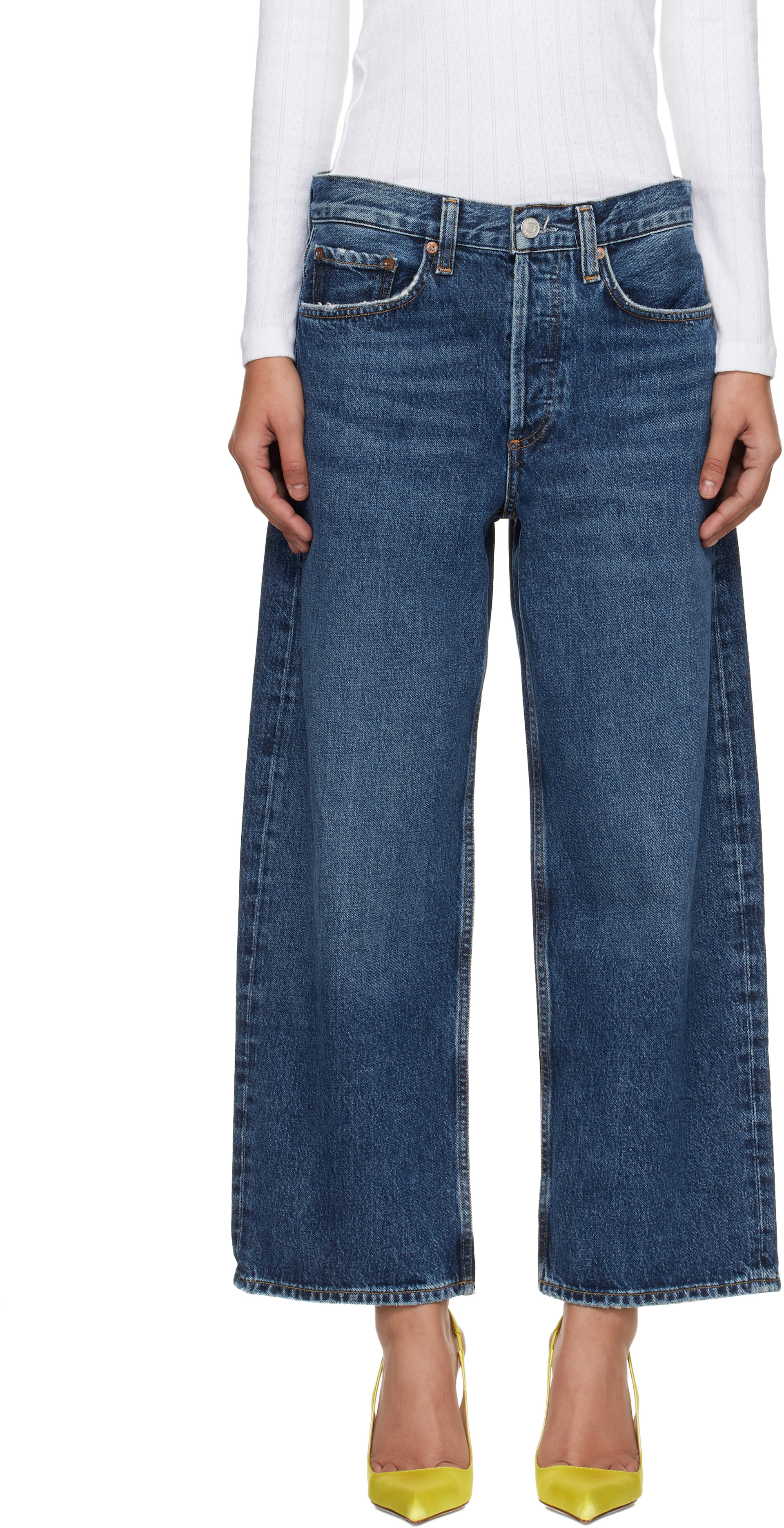 AGOLDE - Jean Arc bleu marine